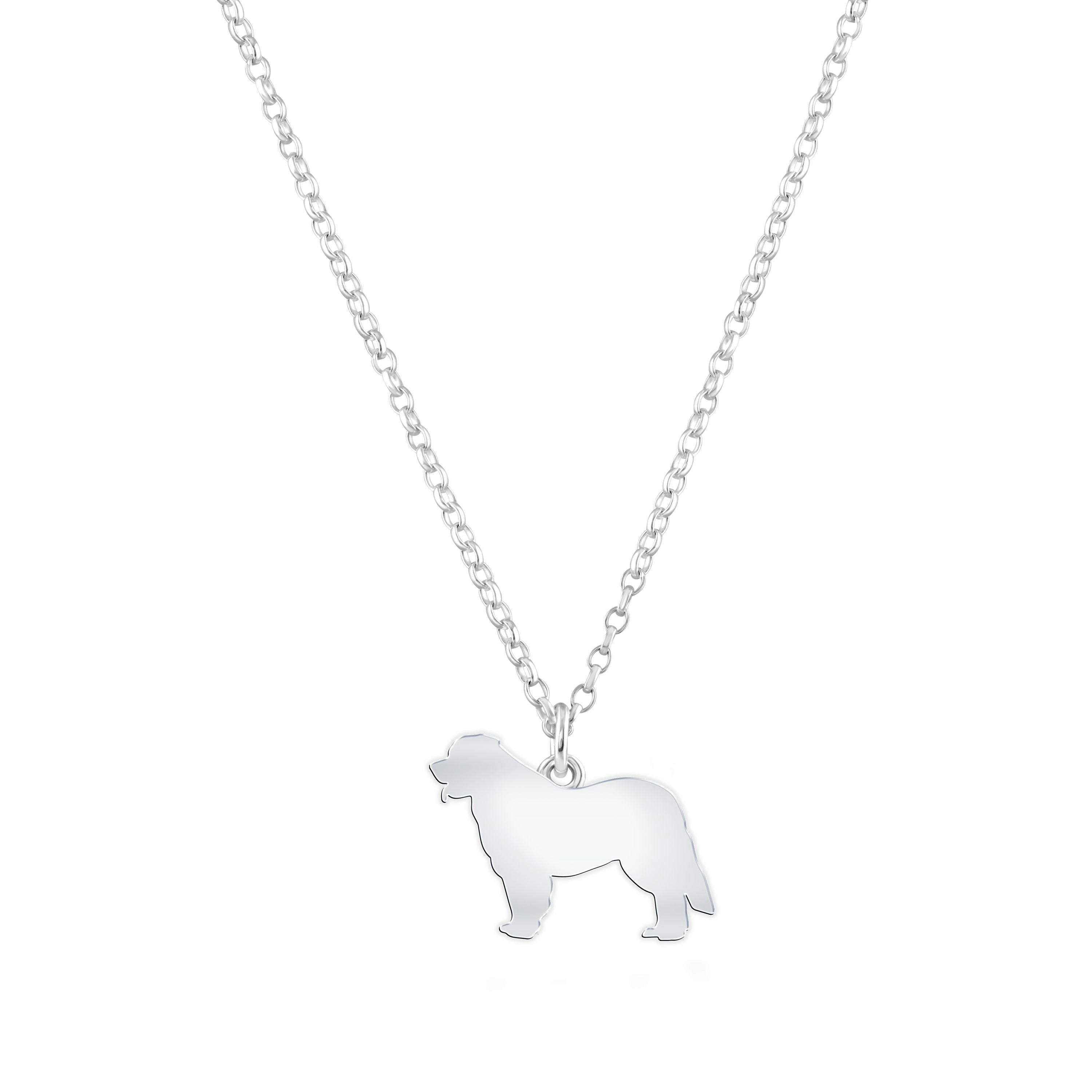 Mylee London Silver Leonberger Silhouette Necklace - Personalised - Yes