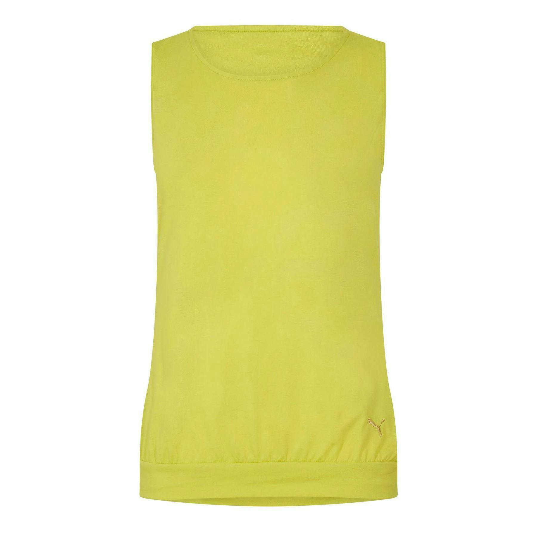 Puma Women's Green Sleeveless Vest Top - 16 Uk - 100% Mixed