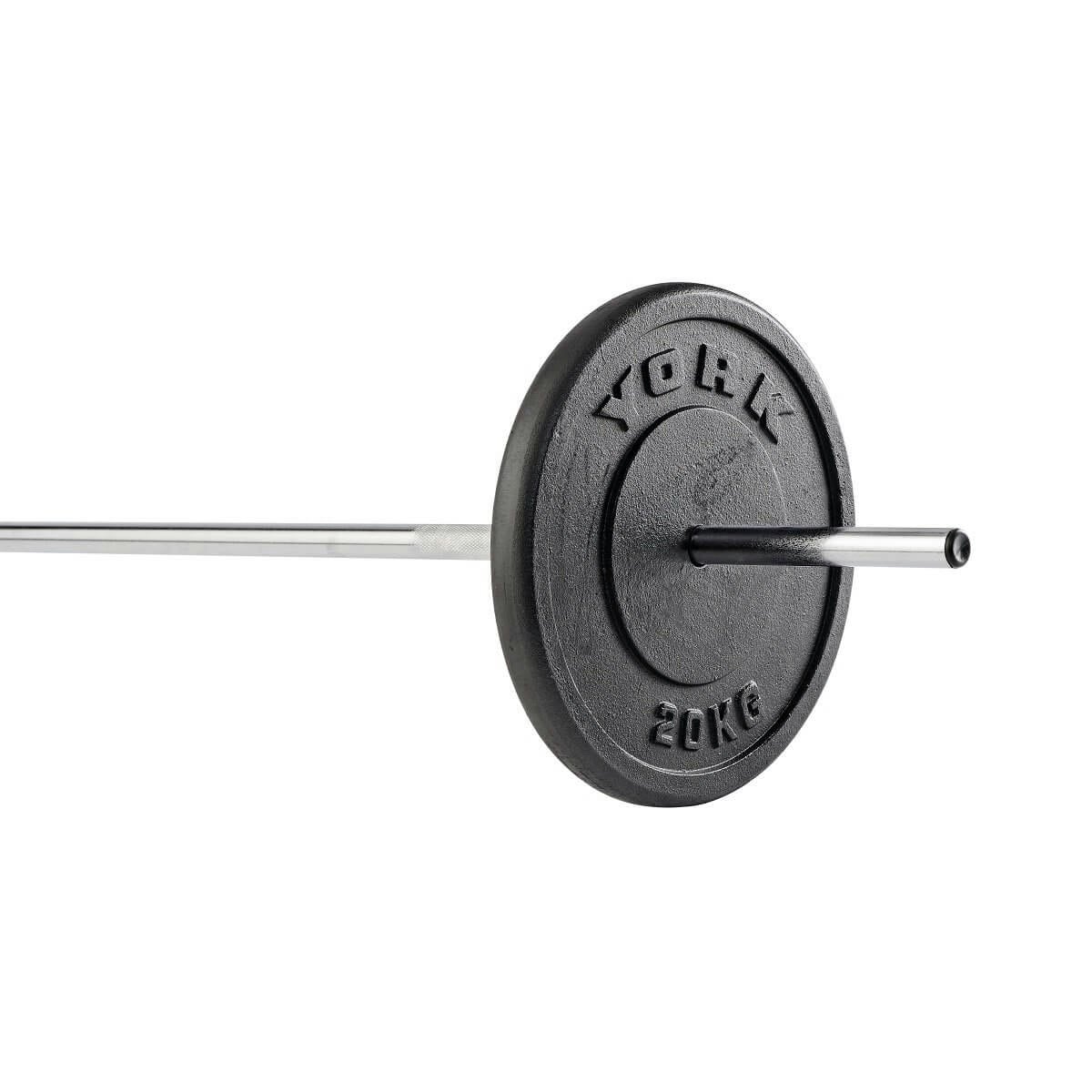 York Black 1 X 20Kg Cast Iron 1" Weight Plate