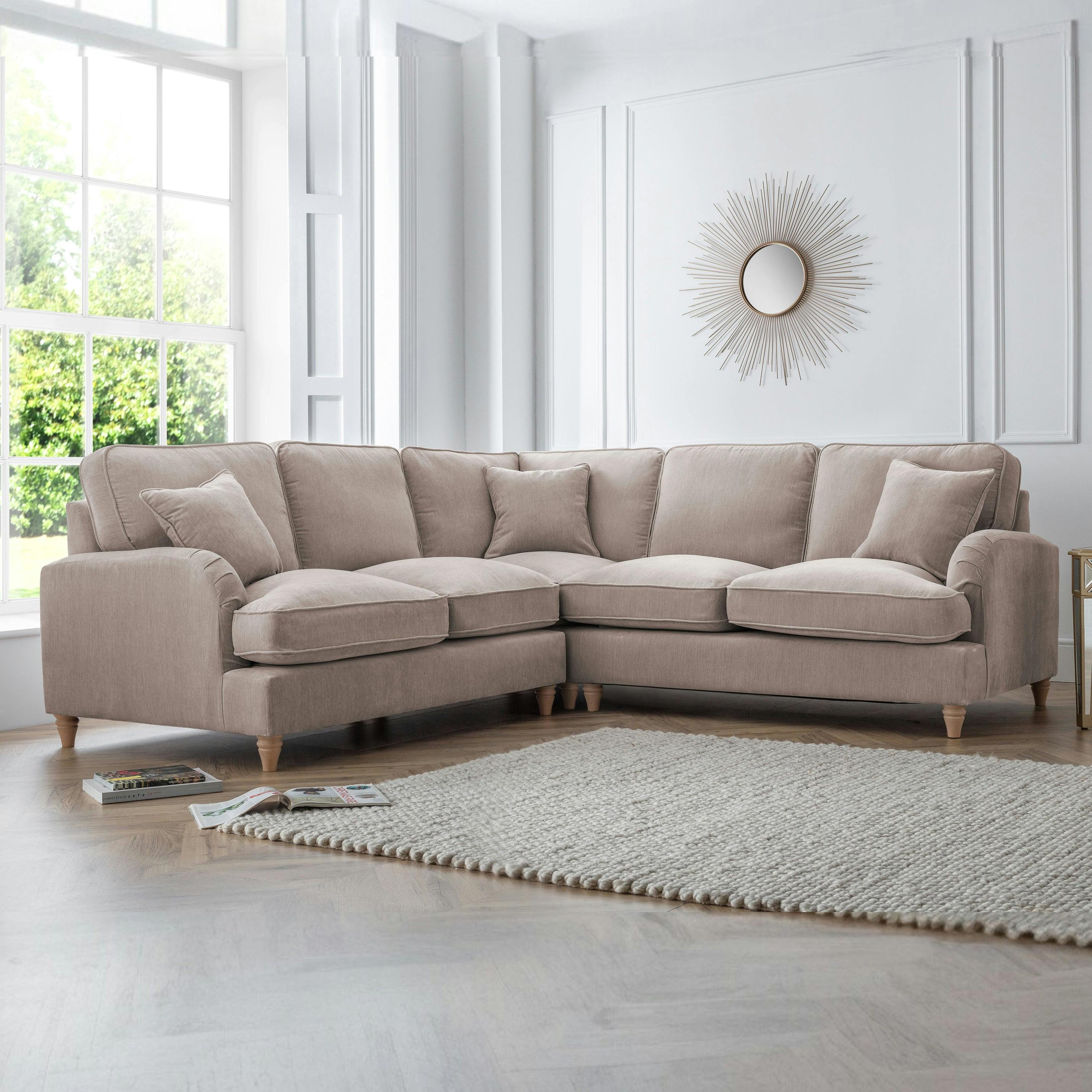 Rackhams The Swift Large Corner Sofa - Putty
