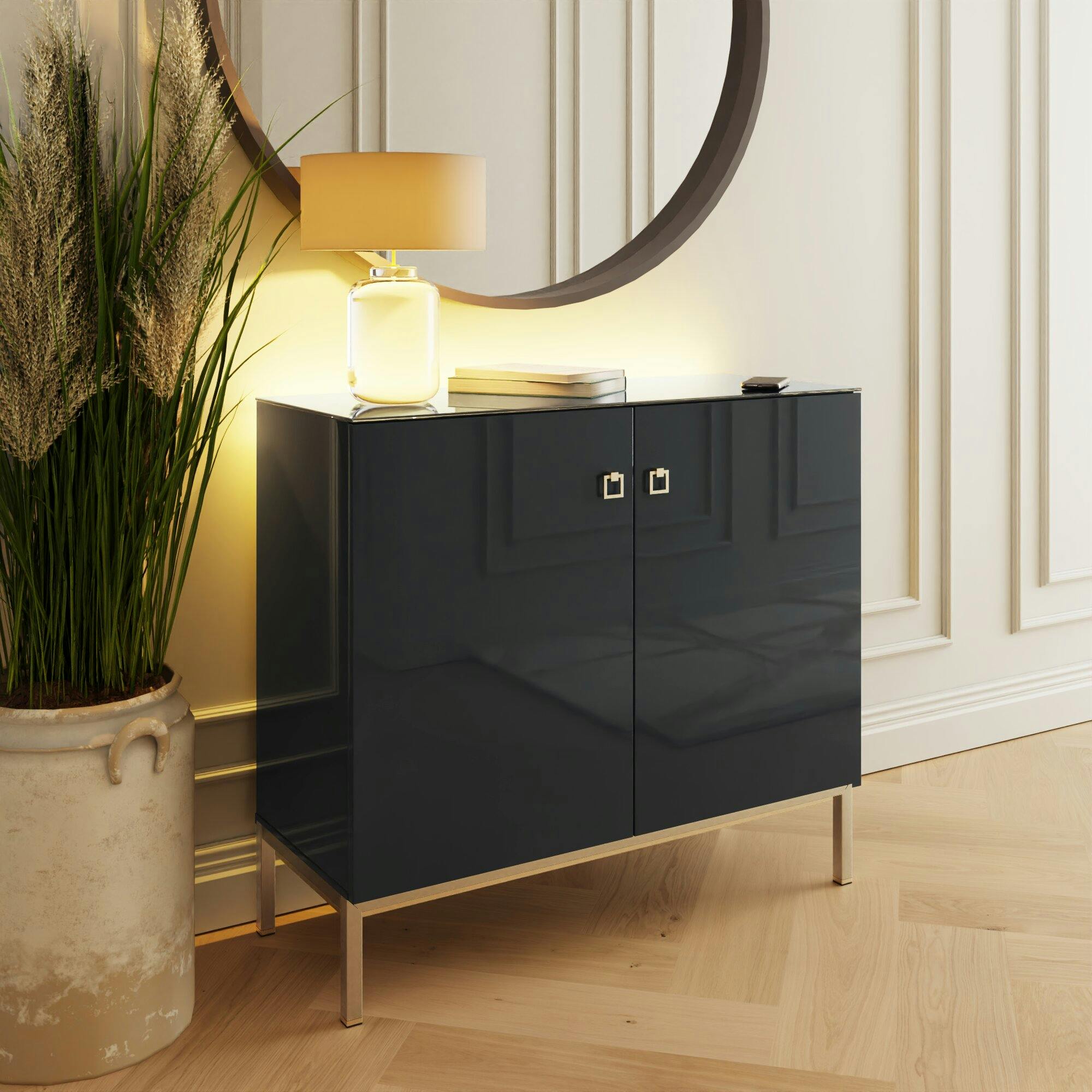 Frank Olsen Furniture Onyx/Black Frank Olsen Lyra Tall Sideboard - Midnight