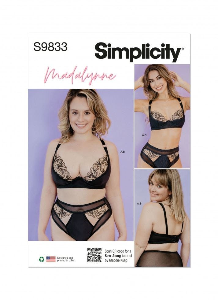 Simplicity Women's Sewing Pattern 9833, Lingerie For A (All Sizes) - Intermediate - A (All Sizes)
