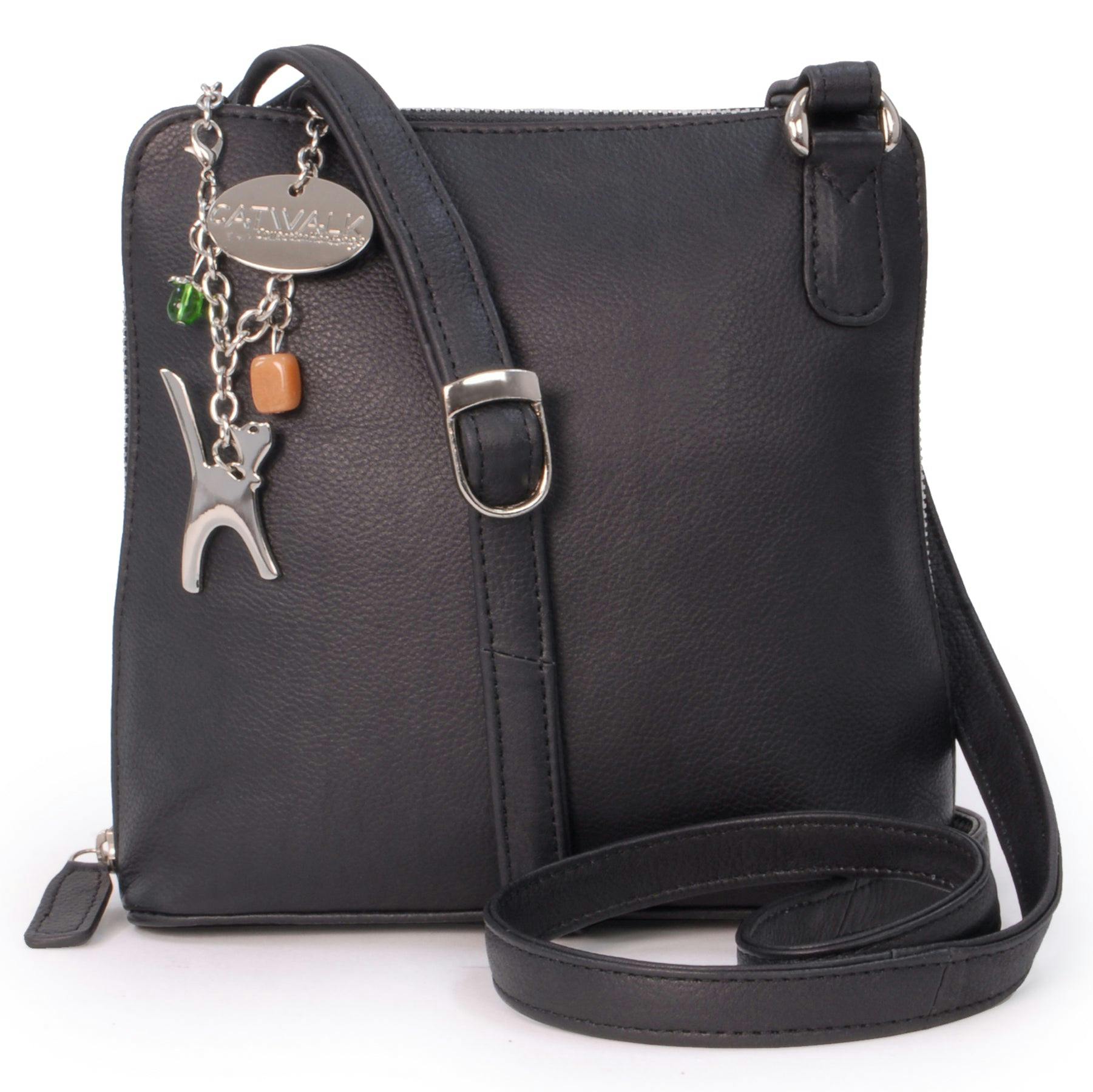 Catwalk Collection Handbags Black Eleanor - Crossbody Bag