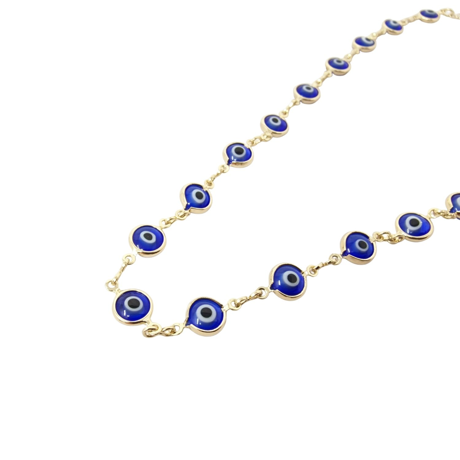 Harfi Women's Gold Evil Eye Charm Plated Protection Necklace
