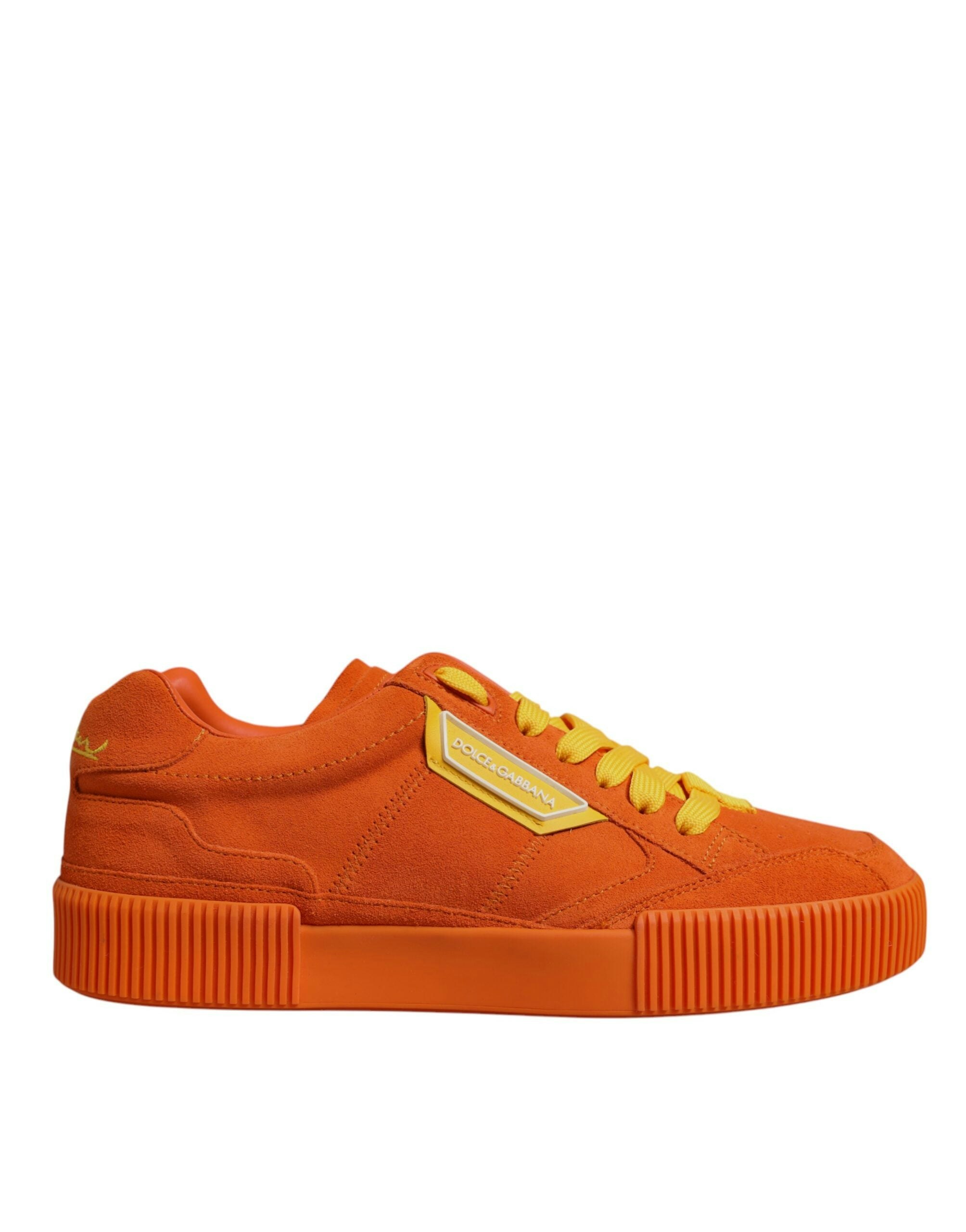 Dolce & Gabbana Women's Orange Portofino Suede Sneakers - Size 40 Eu