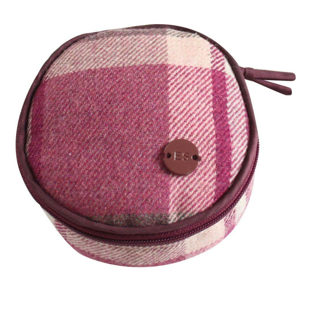 Earth Squared Red Earth Squa Tartan Tweed Jewellery Travel Pouch Case - Winton