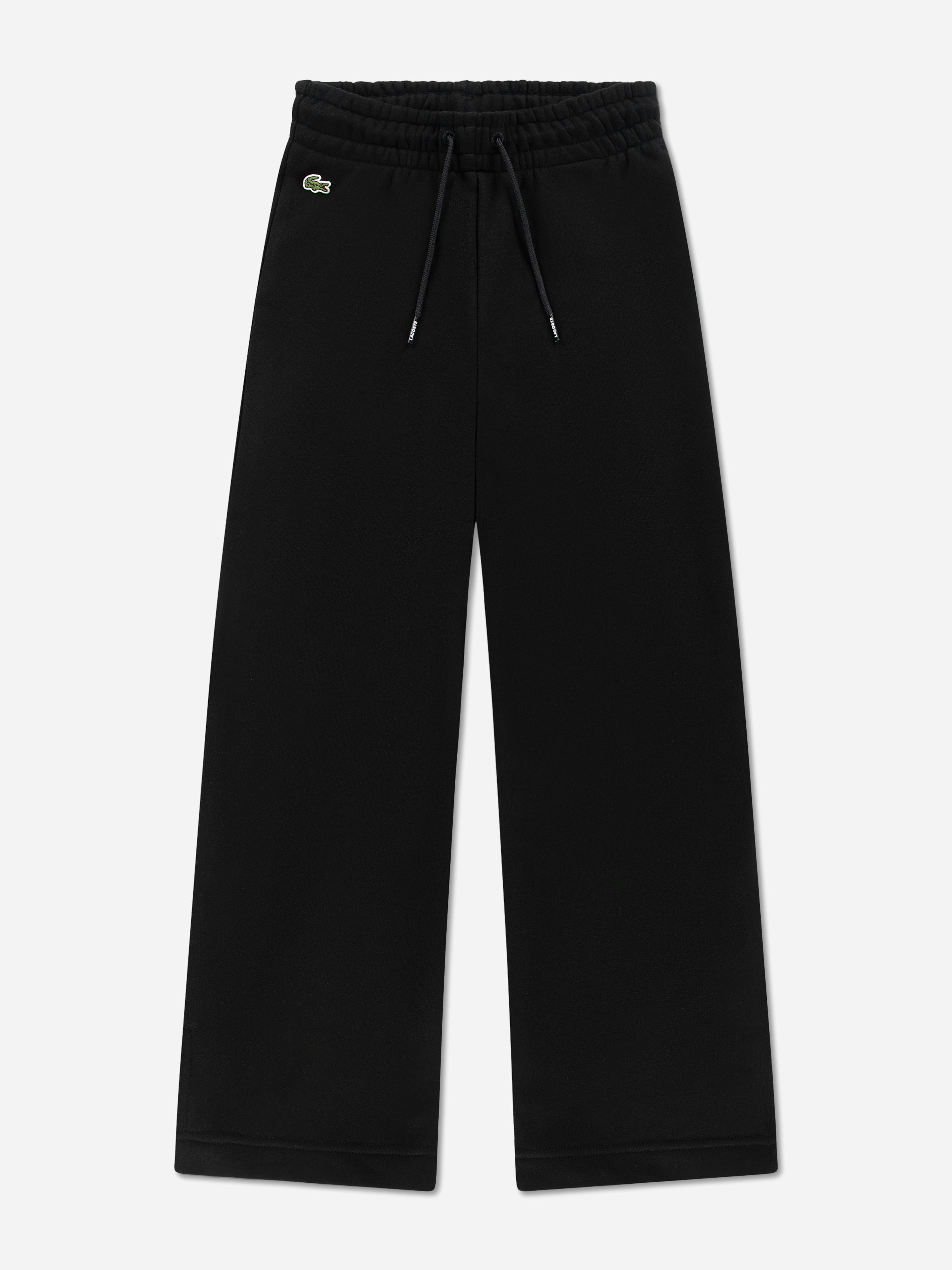 Lacoste Kids Girls Black Lacoste Logo Joggers In - S 8 Yrs