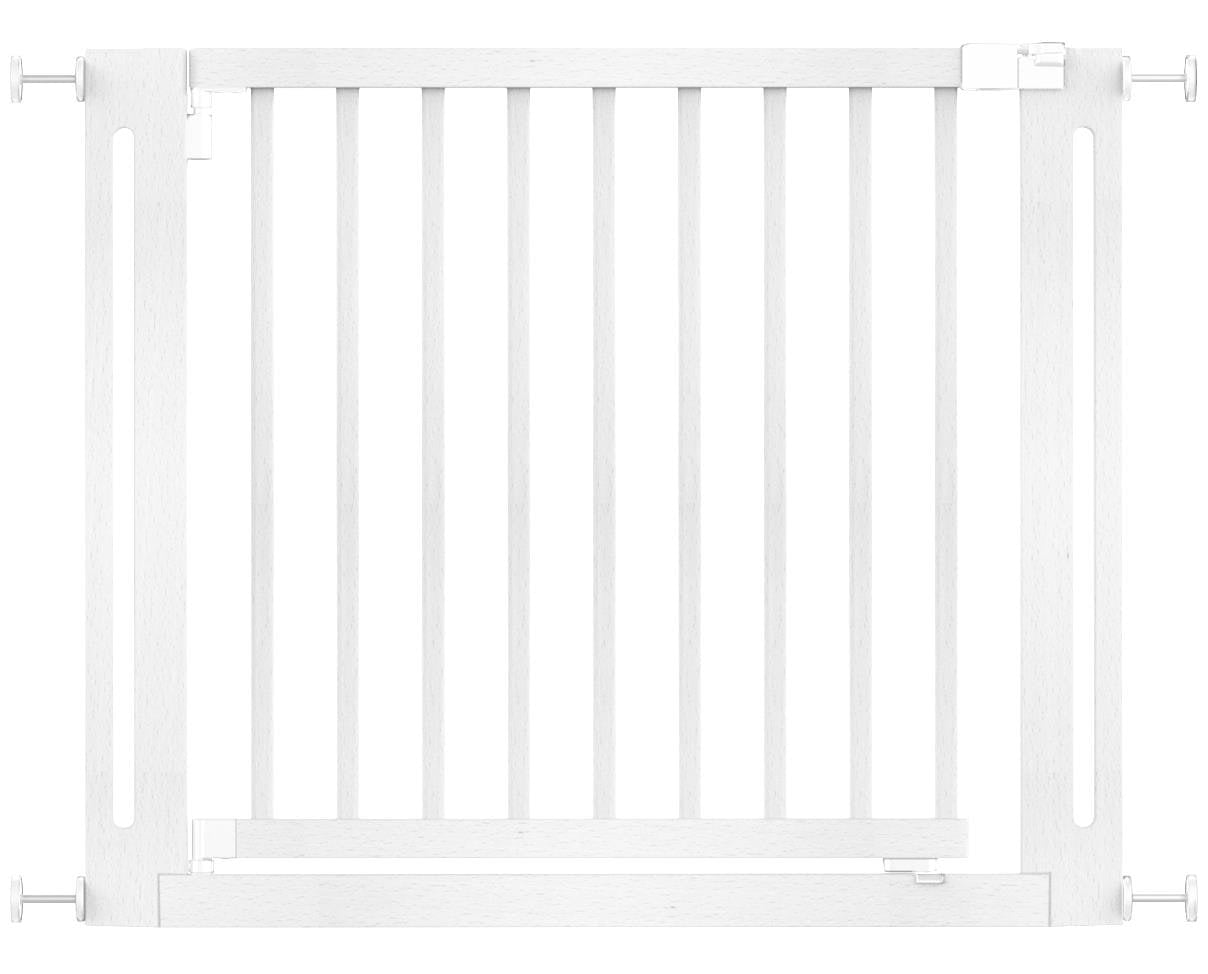 Safetots White Wooden Elegance Gate, 95Cm - 103Cm, Pressure Fit Safety Gate, 73Cm Extra Wide Doorway, Easy Installation - Wood - 95Cm -103Cm