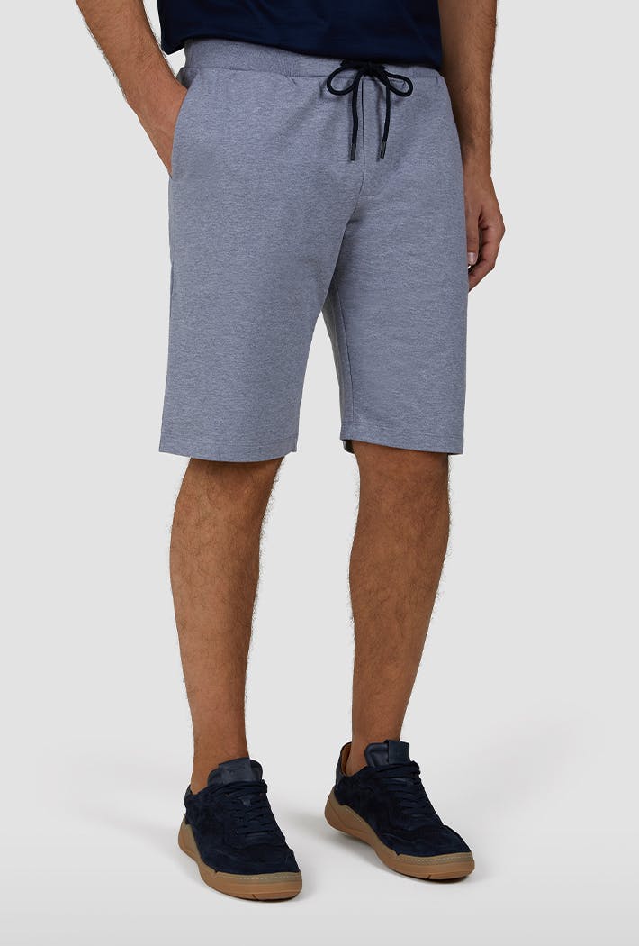 Paul & Shark Men's Shark Badge Stretch Fleece Cotton Bermuda Shorts - Large