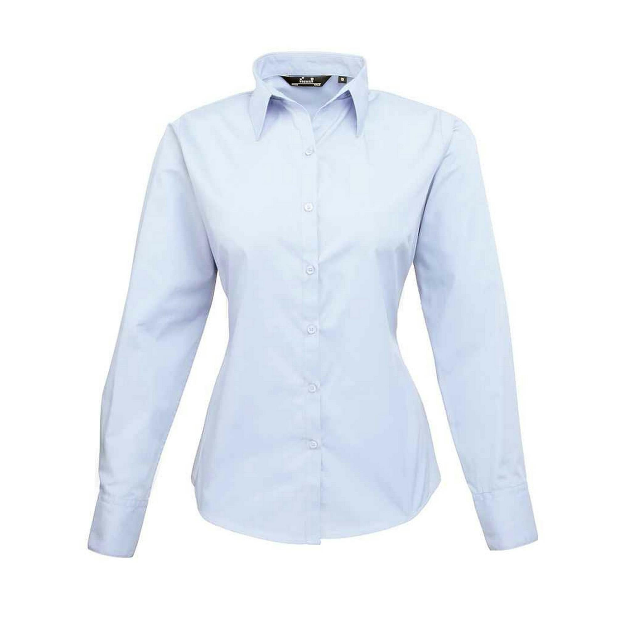 Premier Women's Light Blue Long-Sleeved Shirt In | Size: 16 - Image 3