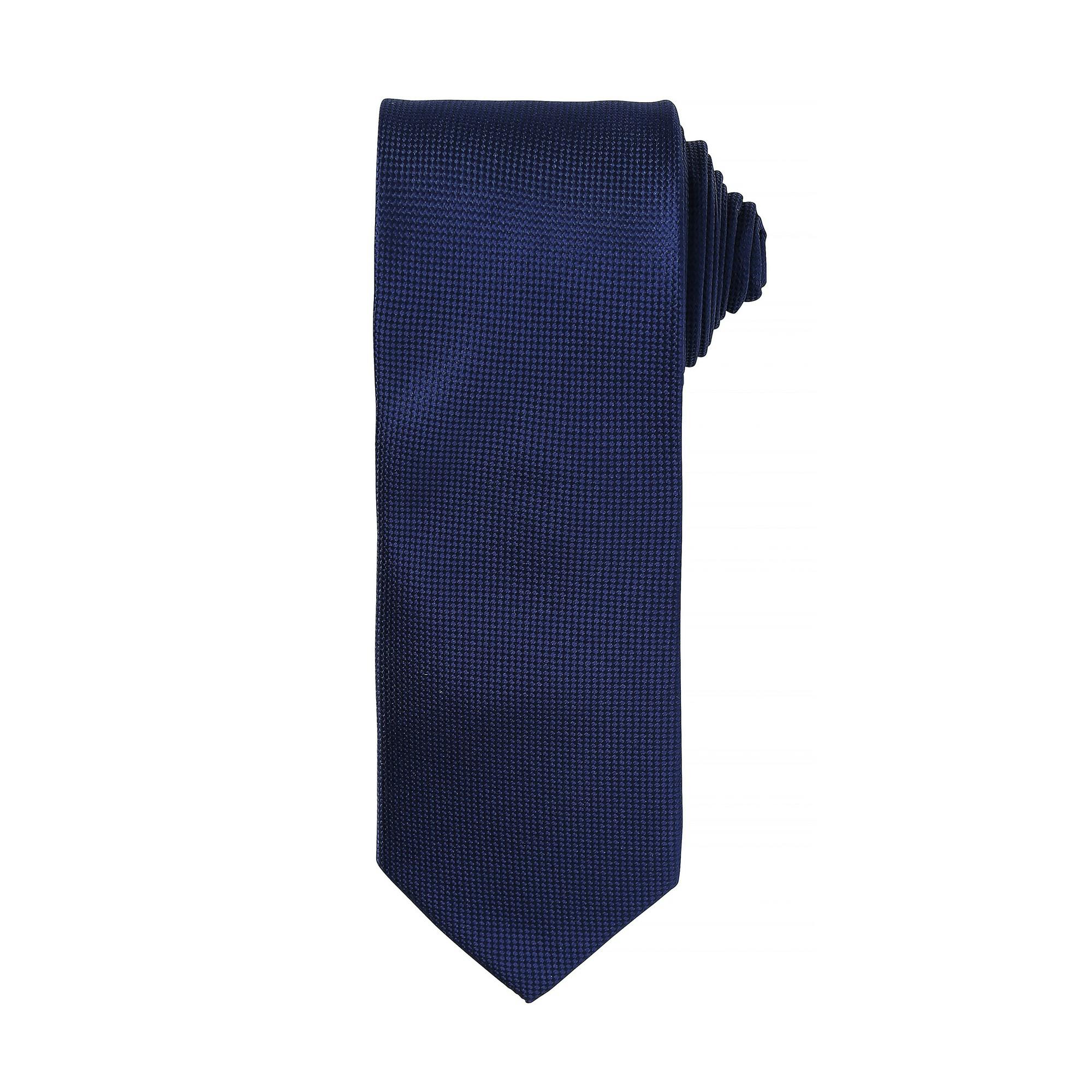 Premier (One Size, Navy) Mens Micro Waffle Formal Work Tie (Pack Of 2) - Image 3