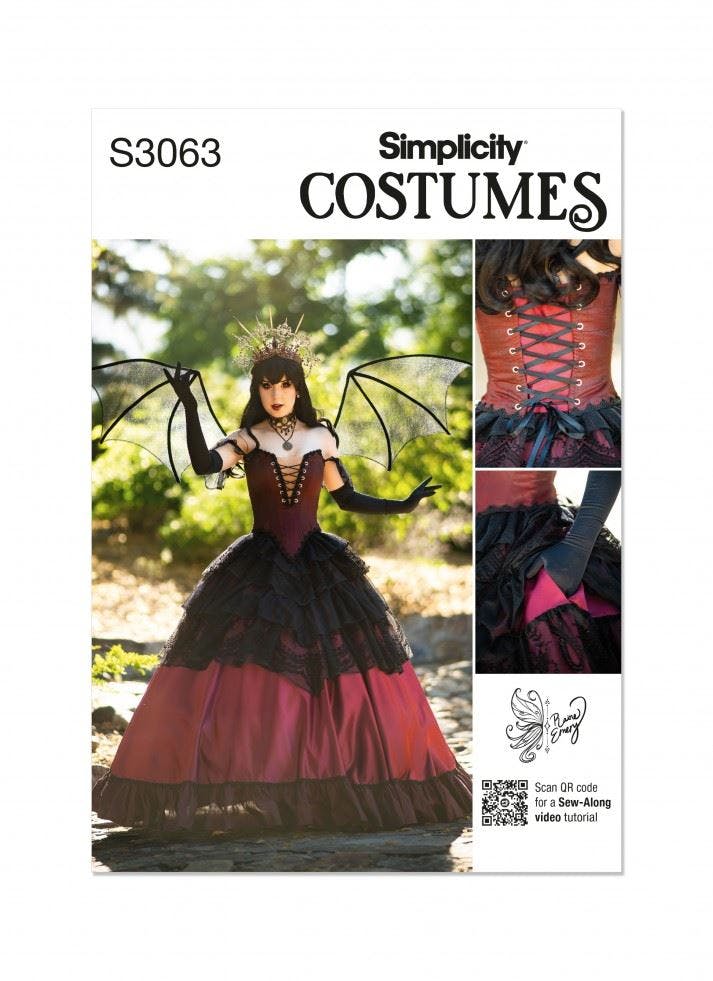 Simplicity Women's Sewing Pattern 3063, Corsets, Skirts, Costumes For H5 (6-8-10-12-14) - Intermediate - H5 (6-8-10-12-14)