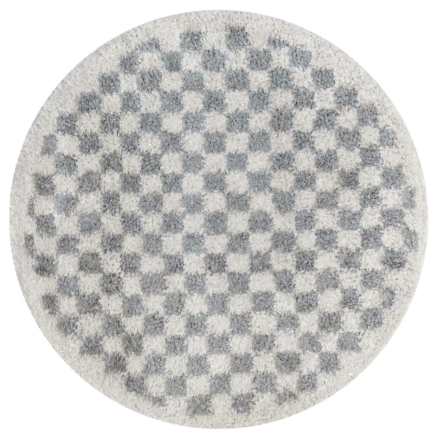 The Rugs Grey Moodi Shaggy Mulberry Rug - 120 Cm Round