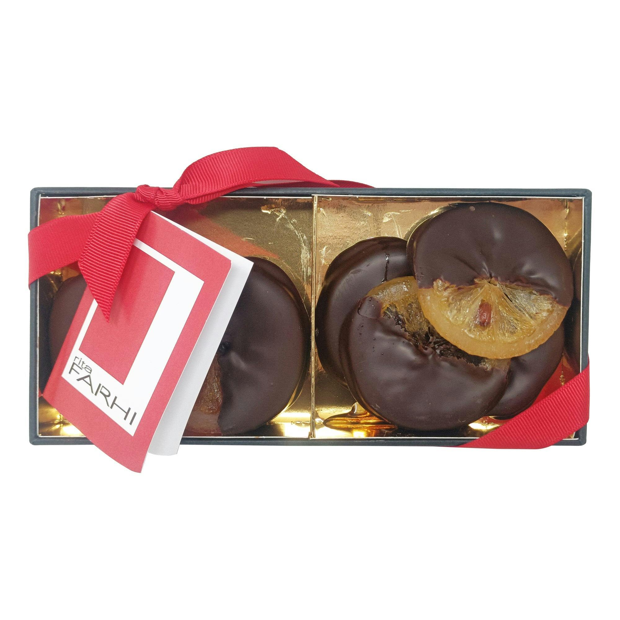 Rita Farhi Dark/Orange Belgian Chocolate Dipped Candied And Lemon Slices, 188G