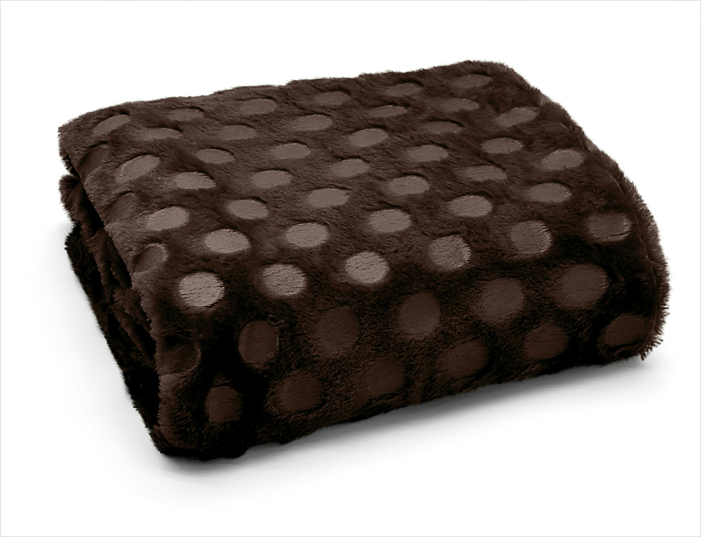 Rackhams Brown Cosmo Circles Faux Fur Throw - 127Cm X 152Cm