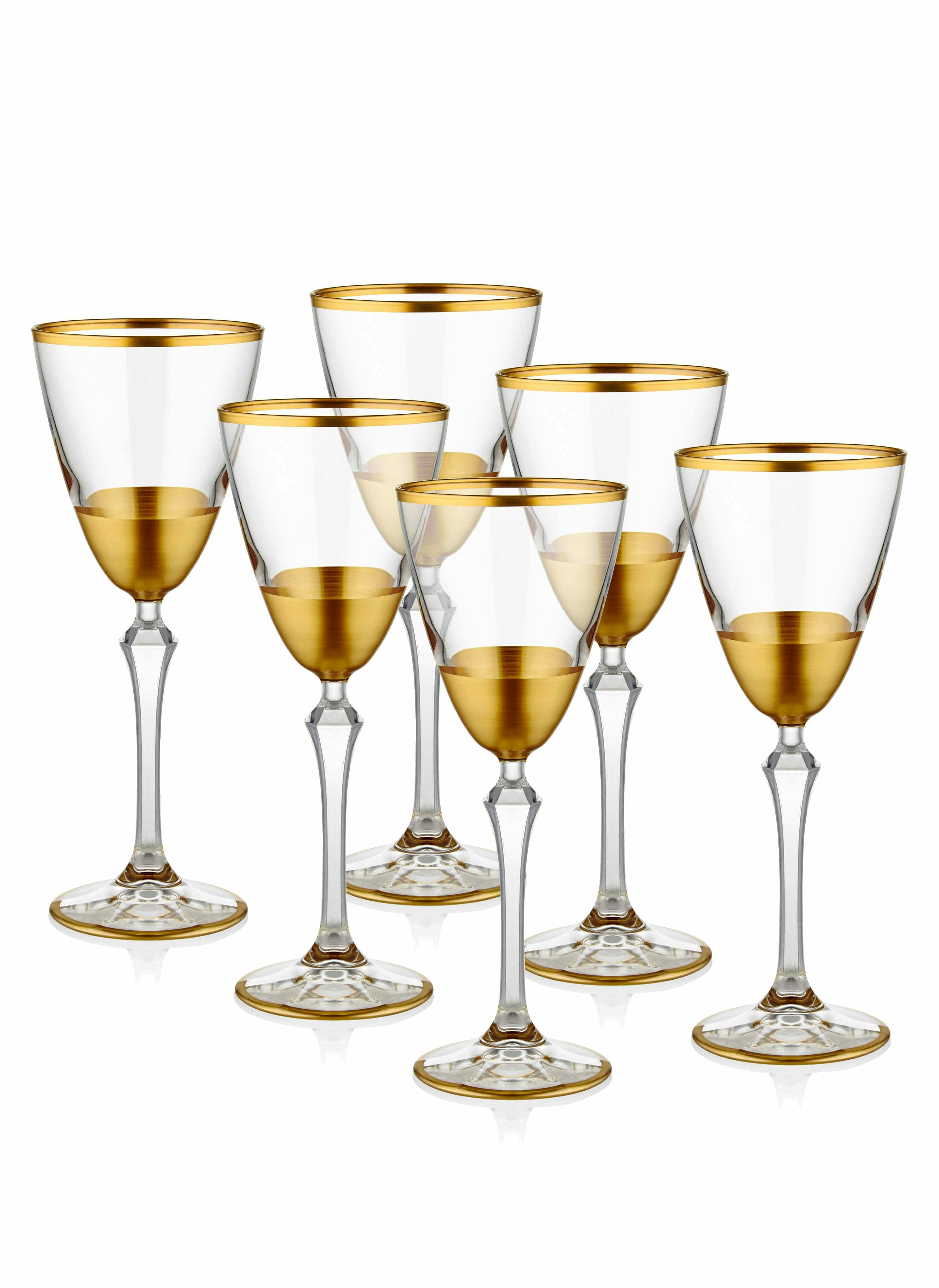Rackhams Gold Glam Collection Wine Glasses (Set Of 6)
