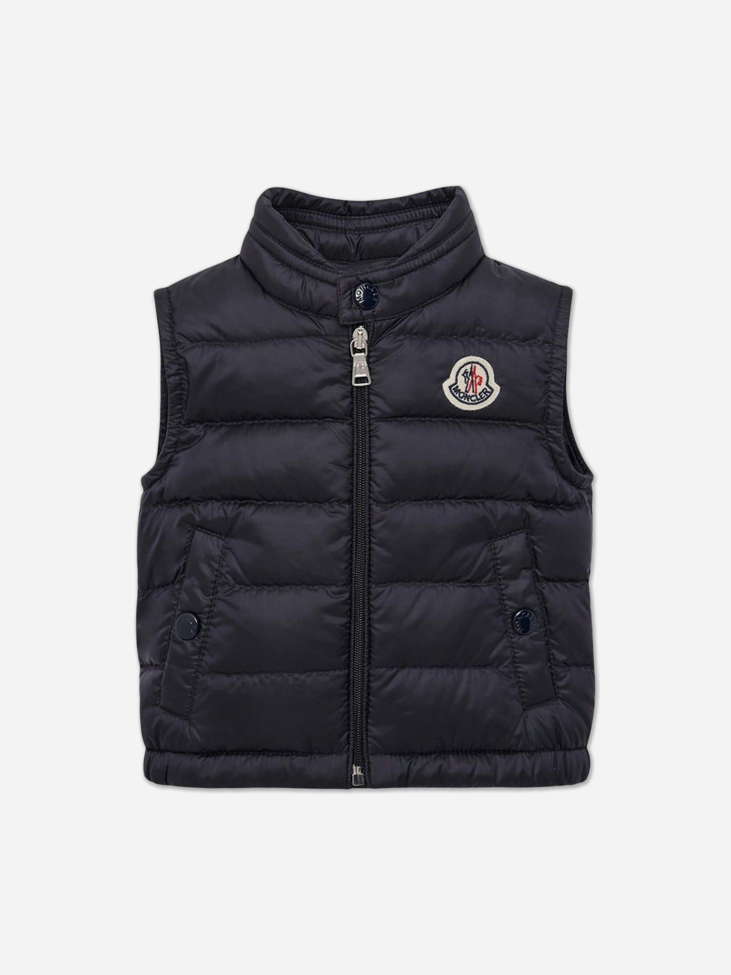 Moncler Enfant Men's Baby Boys Down Padded New Amaury Gilet In Navy - Navy - 3 - 6 Mths