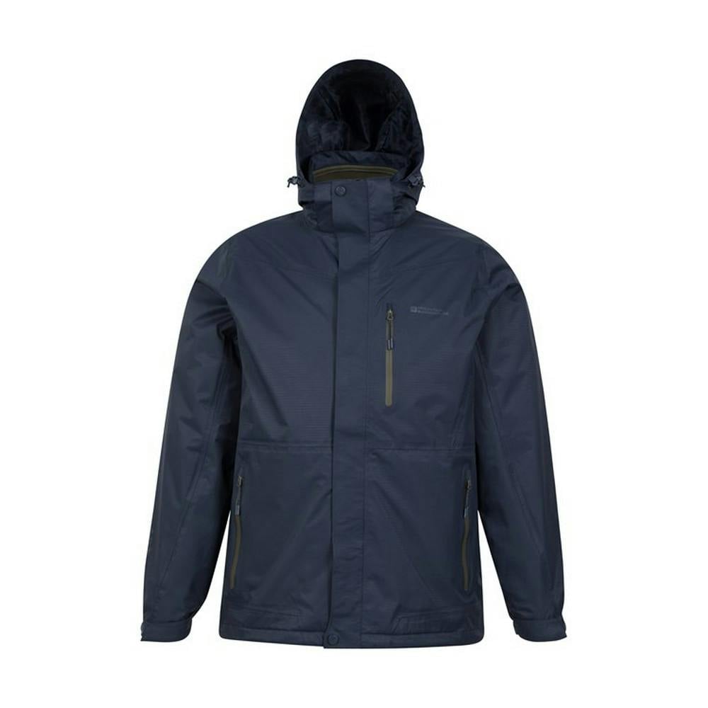 Mountain Warehouse Men's Indigo Bracken Extreme 3 In 1 Waterproof Jacket - 3XL - 96% Polyester/4% Elastane