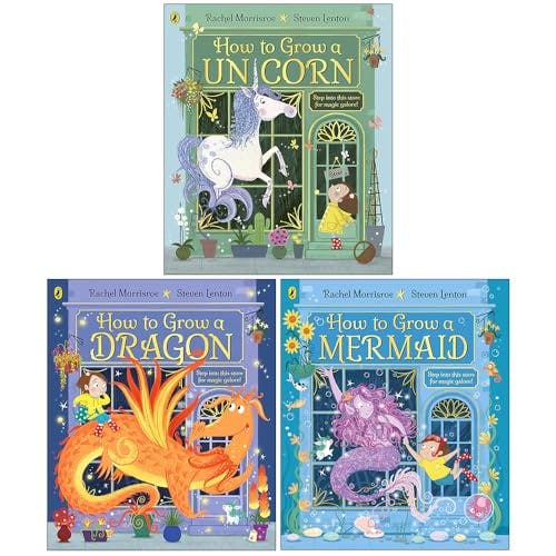 Various Publishers Green How To Grow Series Collection 3 Books Set By Rachel Morrisroe (How To Grow A Unicorn, How To Grow A Dragon And How To Grow A Mermaid)