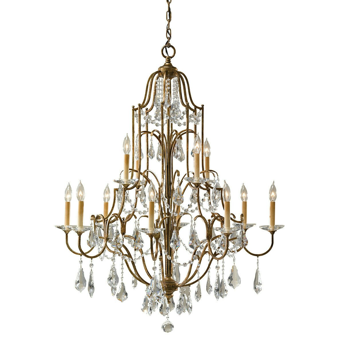 Rackhams Light/Bronze Bulb Chandelier Hanging Pendant Oxidized Led E14 60W Bulb Size 12