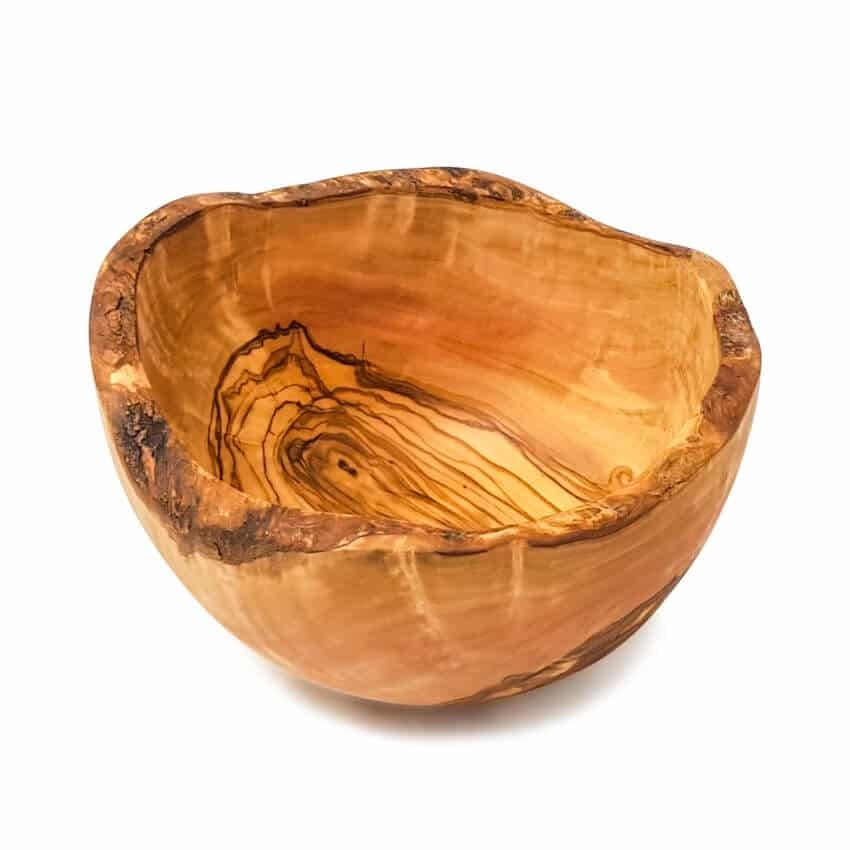 Verano Spanish Ceramics Grain Olive Wood - Round Bowls - Rustic Finish 18Cm (Diameter)