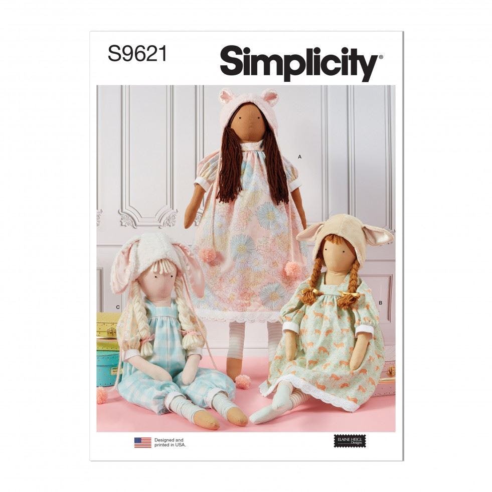 Simplicity Sewing Pattern 9621, Toys, Doll Clothes Os (One Size Only) - Intermediate - Os (One Size Only)