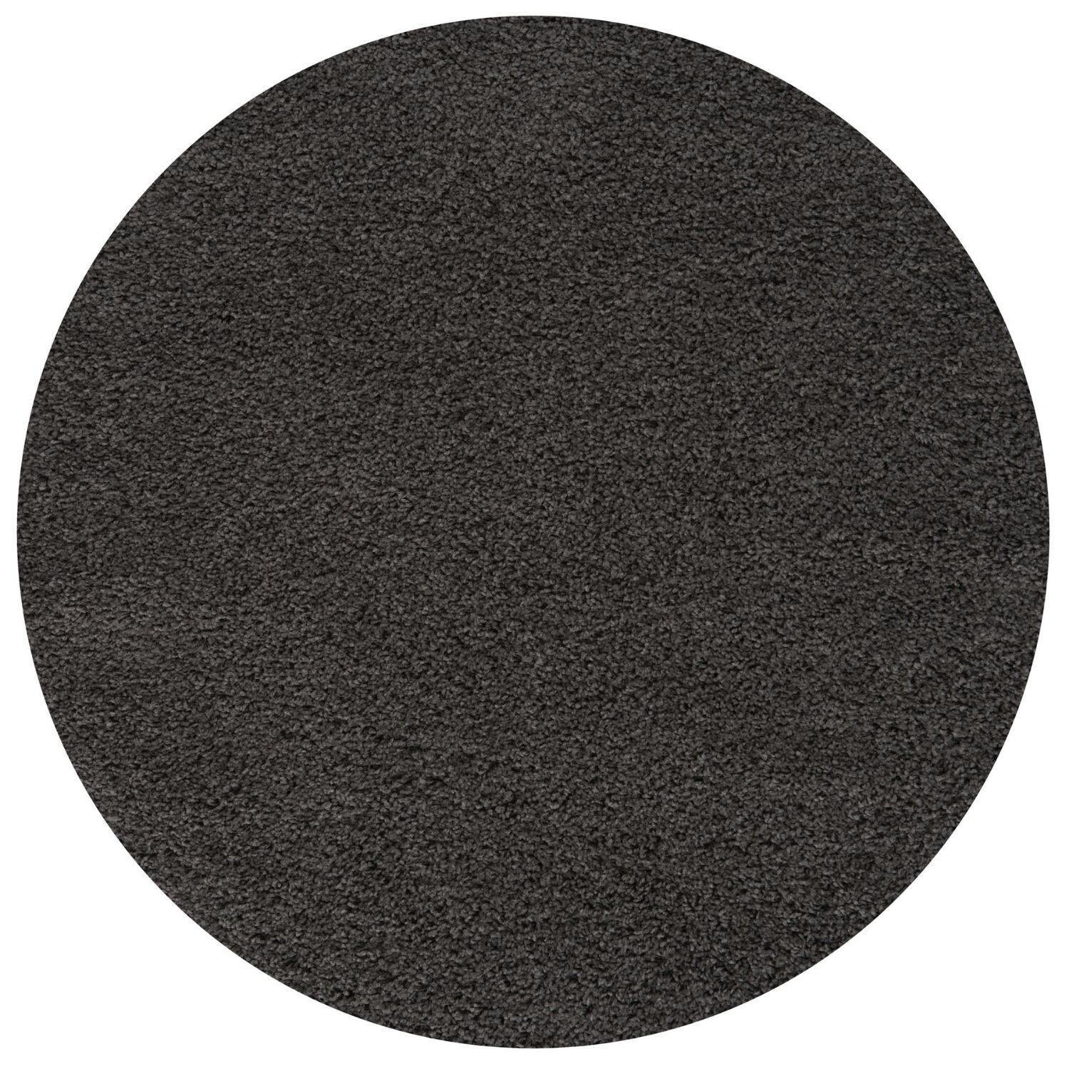 The Rugs Dark/Grey Myshaggy Solid Rug - Ø 120 Cm