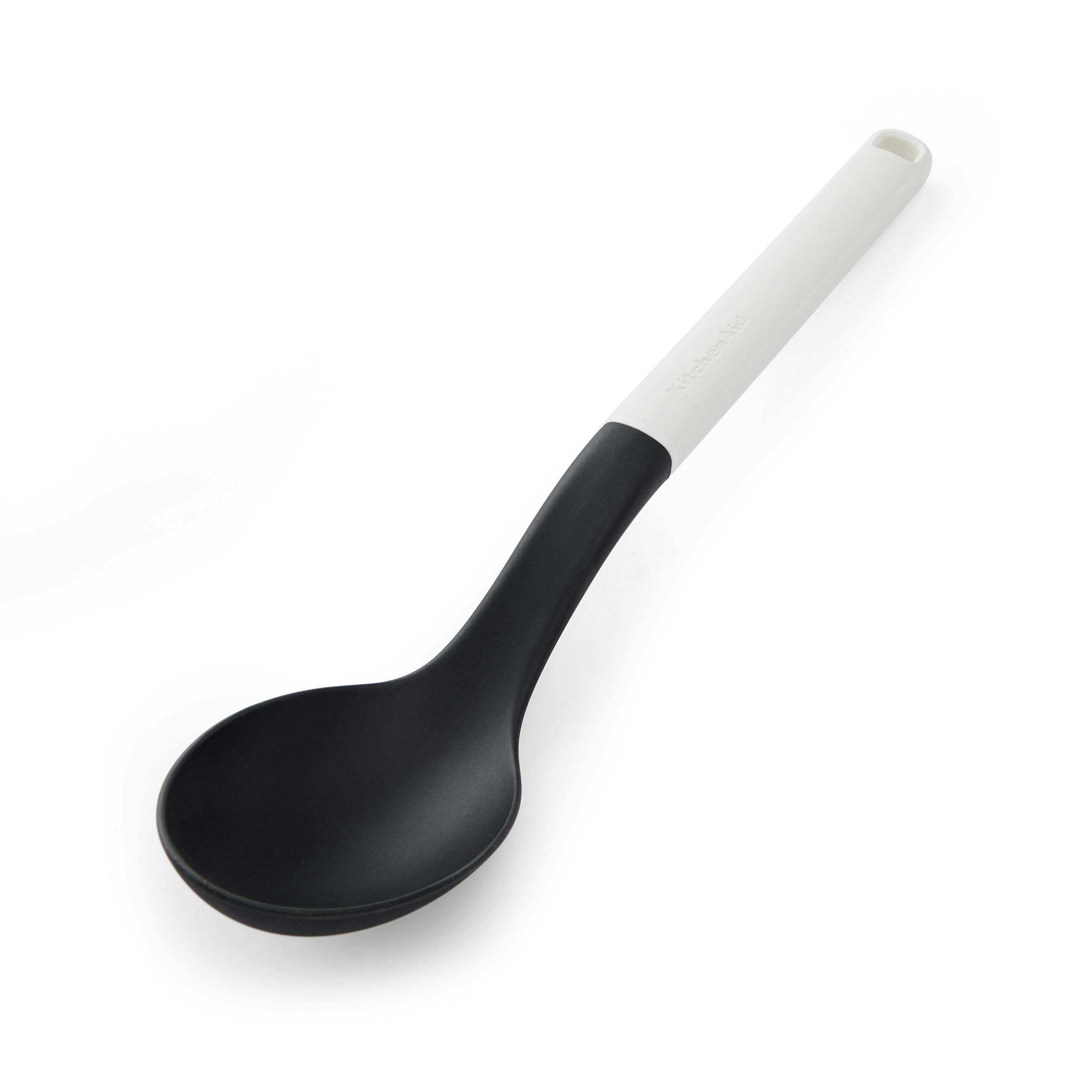 Rackhams White Cooking Spoon, Porcelain 34Cm - Nylon - Serving Spoon
