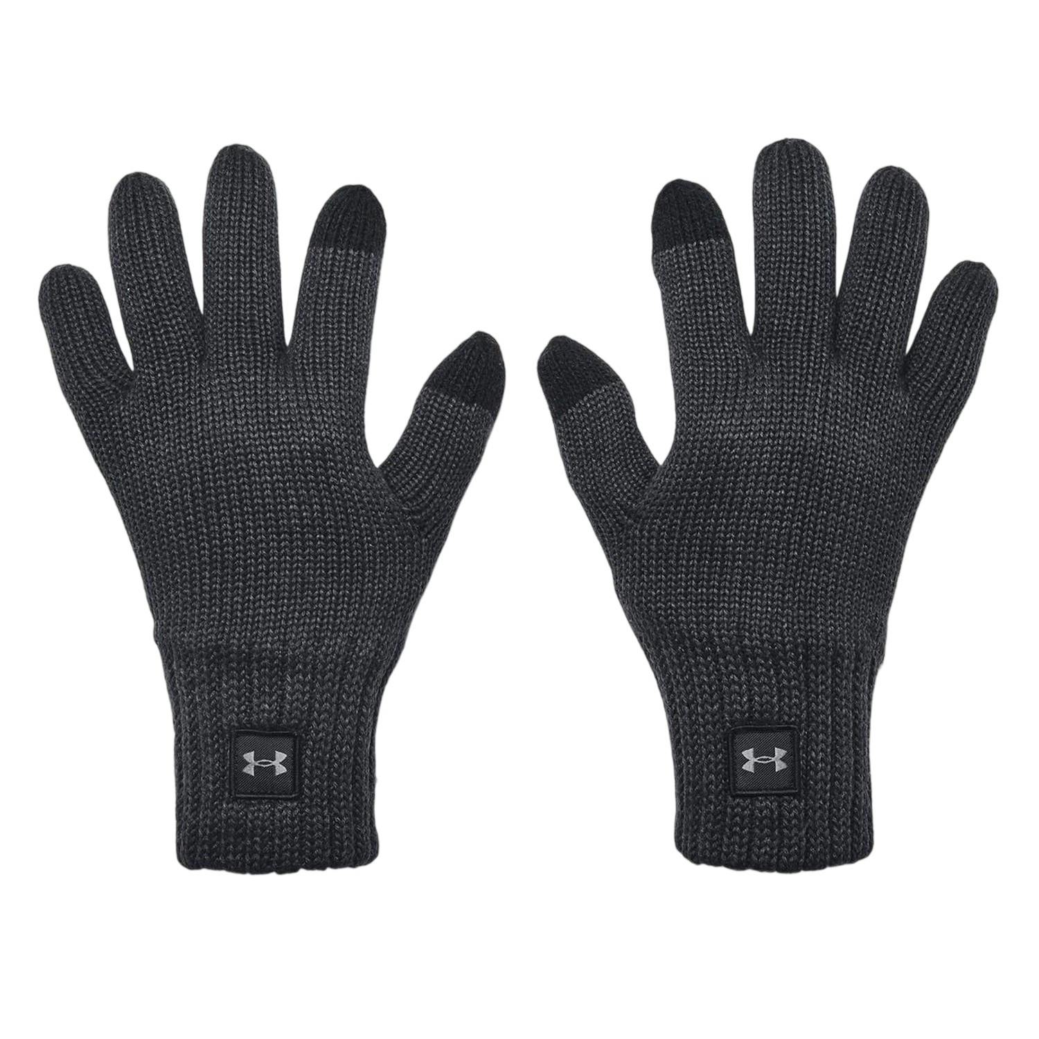 Under Armour Men's Black Halftime Knitted Wool Gloves - S-M - 100% Mixed