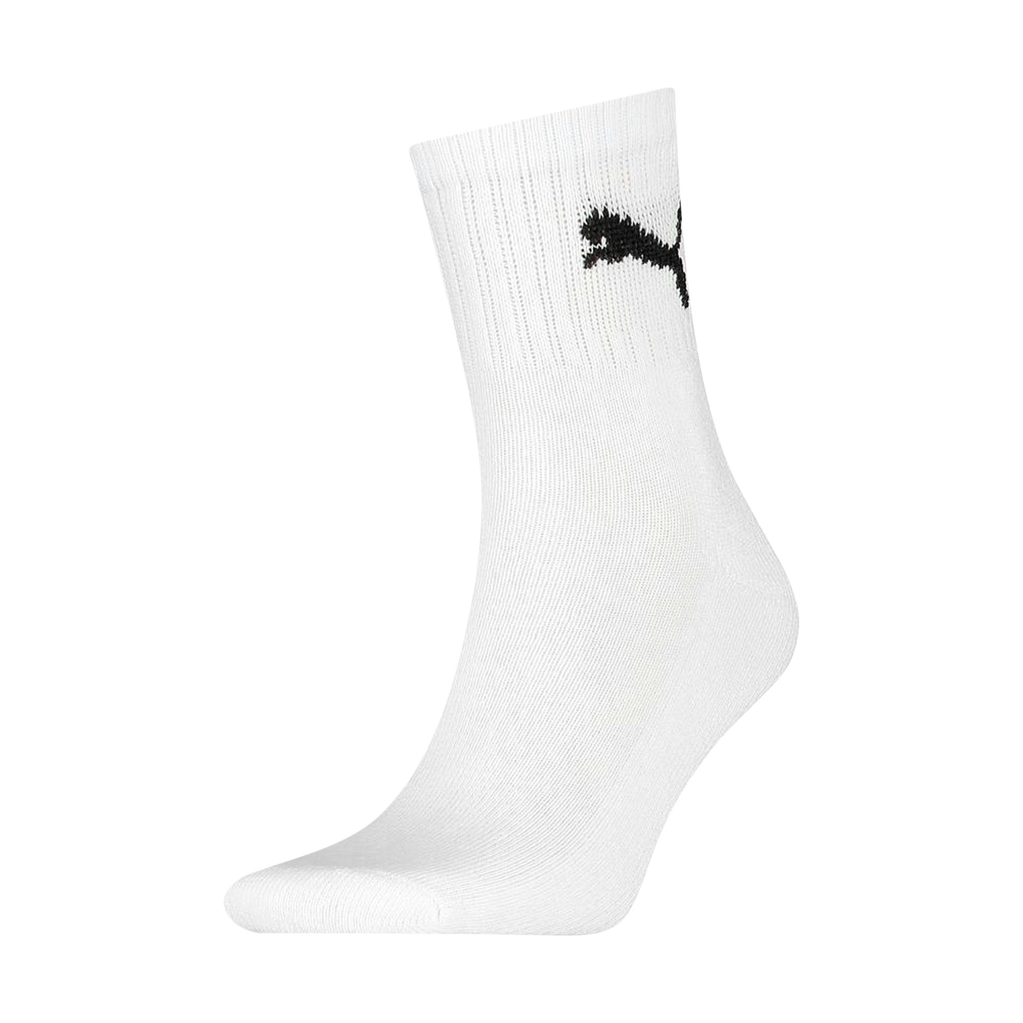 Puma Unisex White Adult Lightweight Crew Socks (Pack Of 3) - 9 Uk-11 Uk - 76% Cotton/21% Polyester/3% Elastane