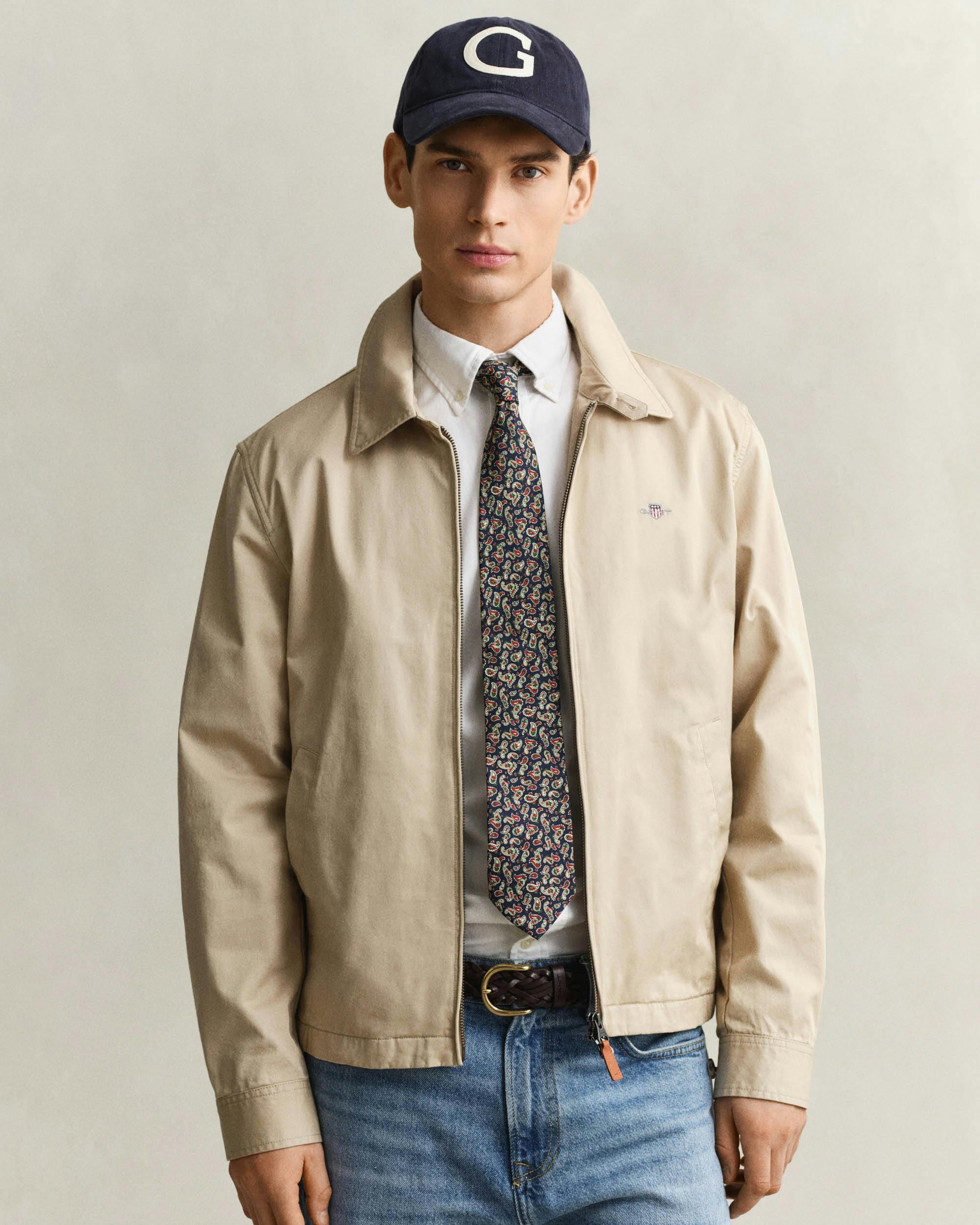 Gant Men's Beige Cotton Windcheater Jacket - 200 Oat - 200 Oat - Xl