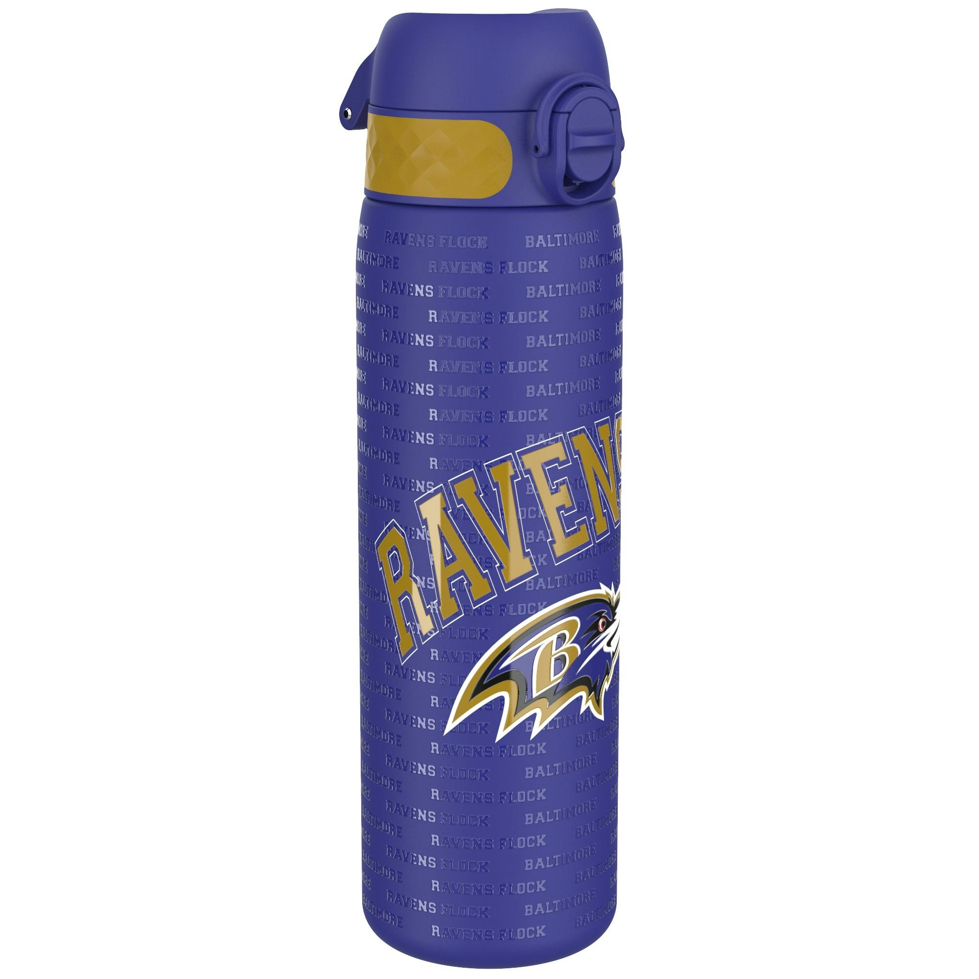 Rackhams Purple Leak Proof Nfl Water Bottle, Stainless Steel, Baltimore Ravens, 600Ml (20Oz)