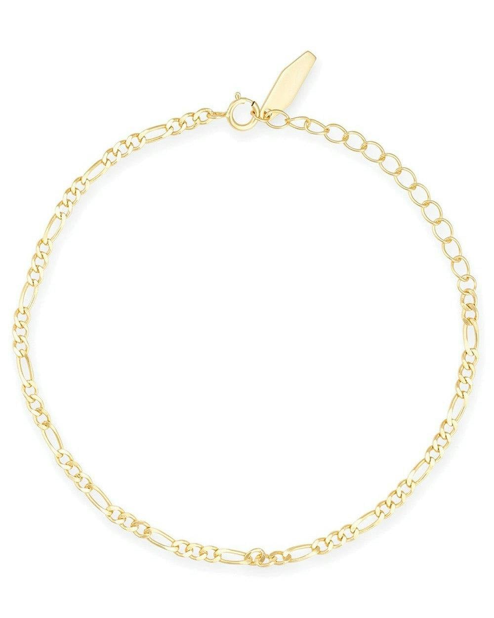 Elk & Bloom Gold Dainty 14K Plated Chain Bracelet - No Thank You - Standard Length