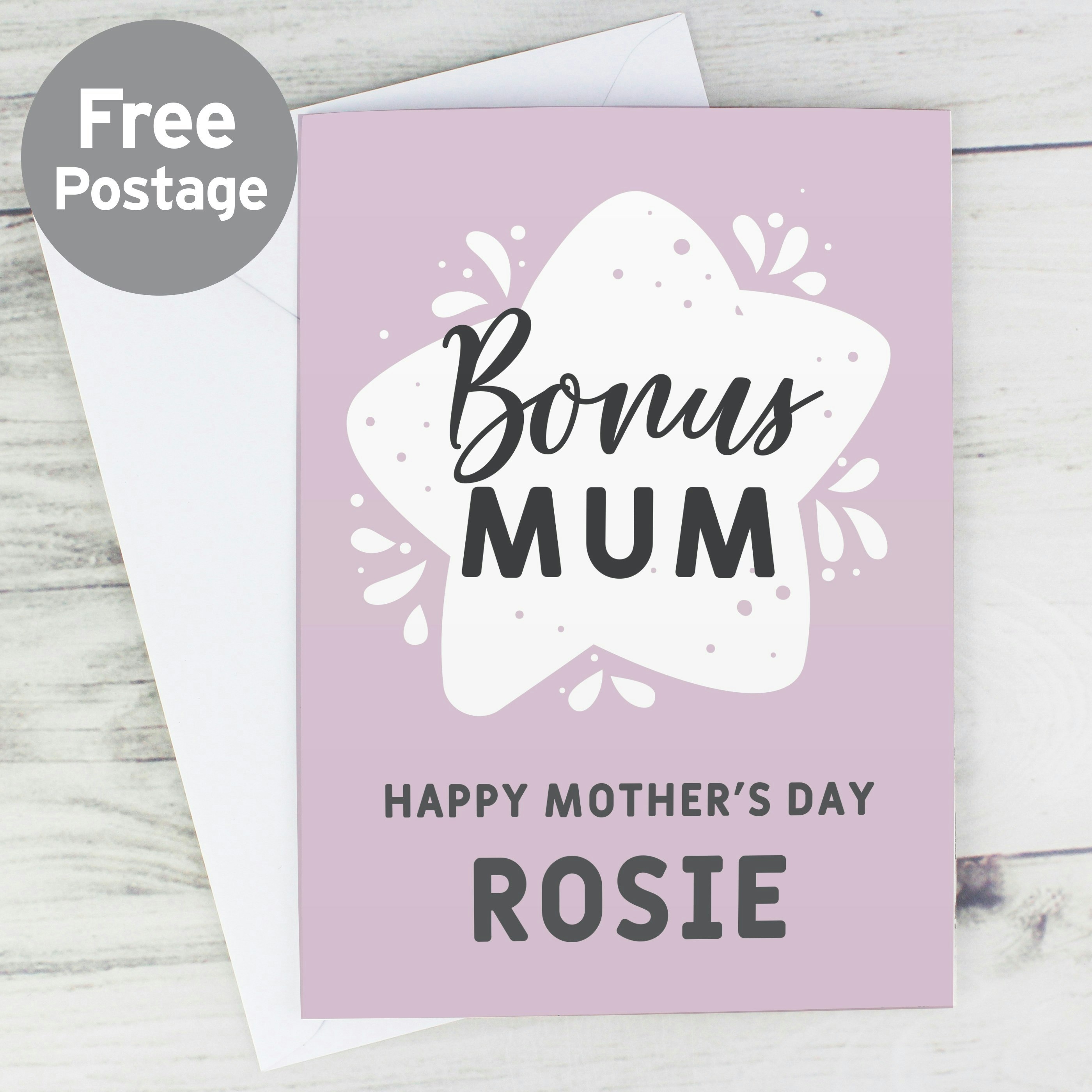 Personalised Memento Company Personalised To My Bonus Mum Card