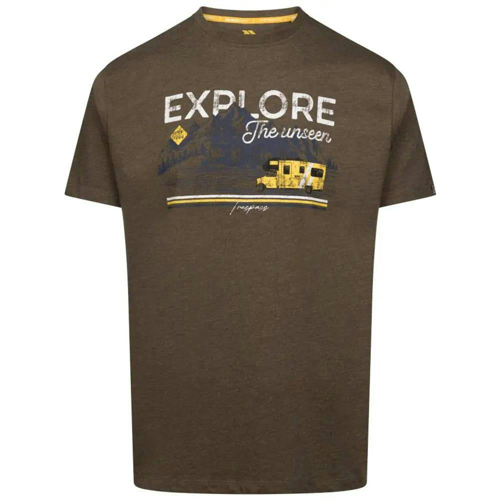 Trespass (L, Marshland Marl) Mens Thelon Printed Casual T-Shirt - Image 2