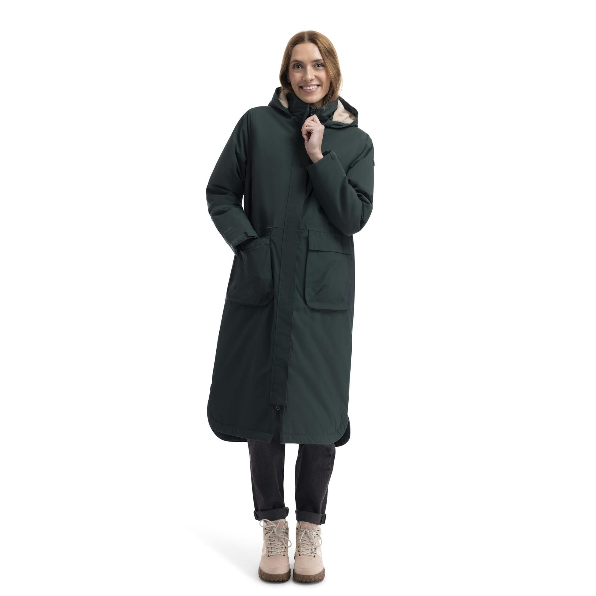 Trespass Women's Dark/Green Abby Longline Waterproof Jacket - Xl - 100% Mixed