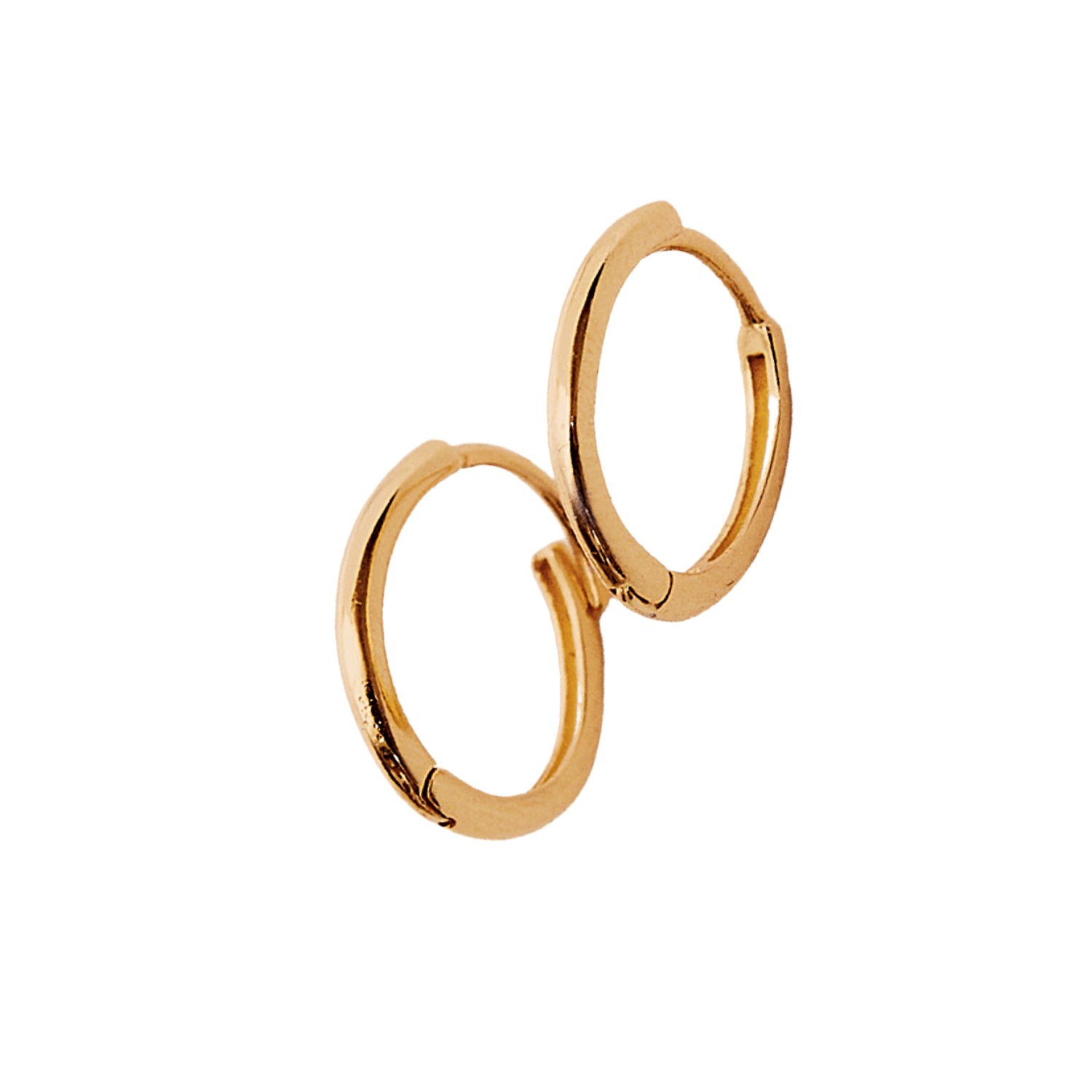 Spero London Silver/Gold Sterling Oval Hoop Earrings - Rose - Rose