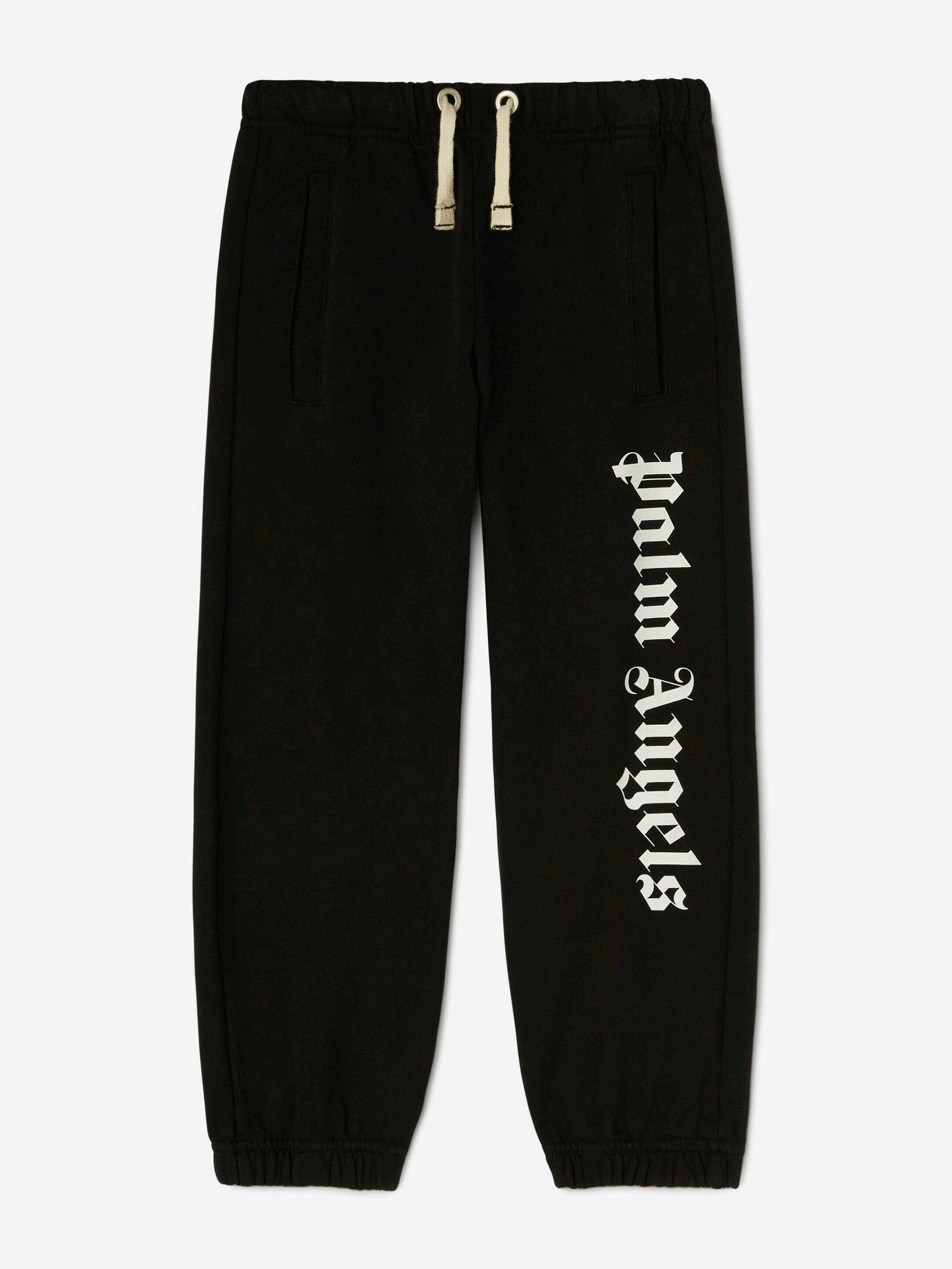 Palm Angels Boy's Logo Jogging Bottoms - Black Wht 1003 - 14 Years - Image 4