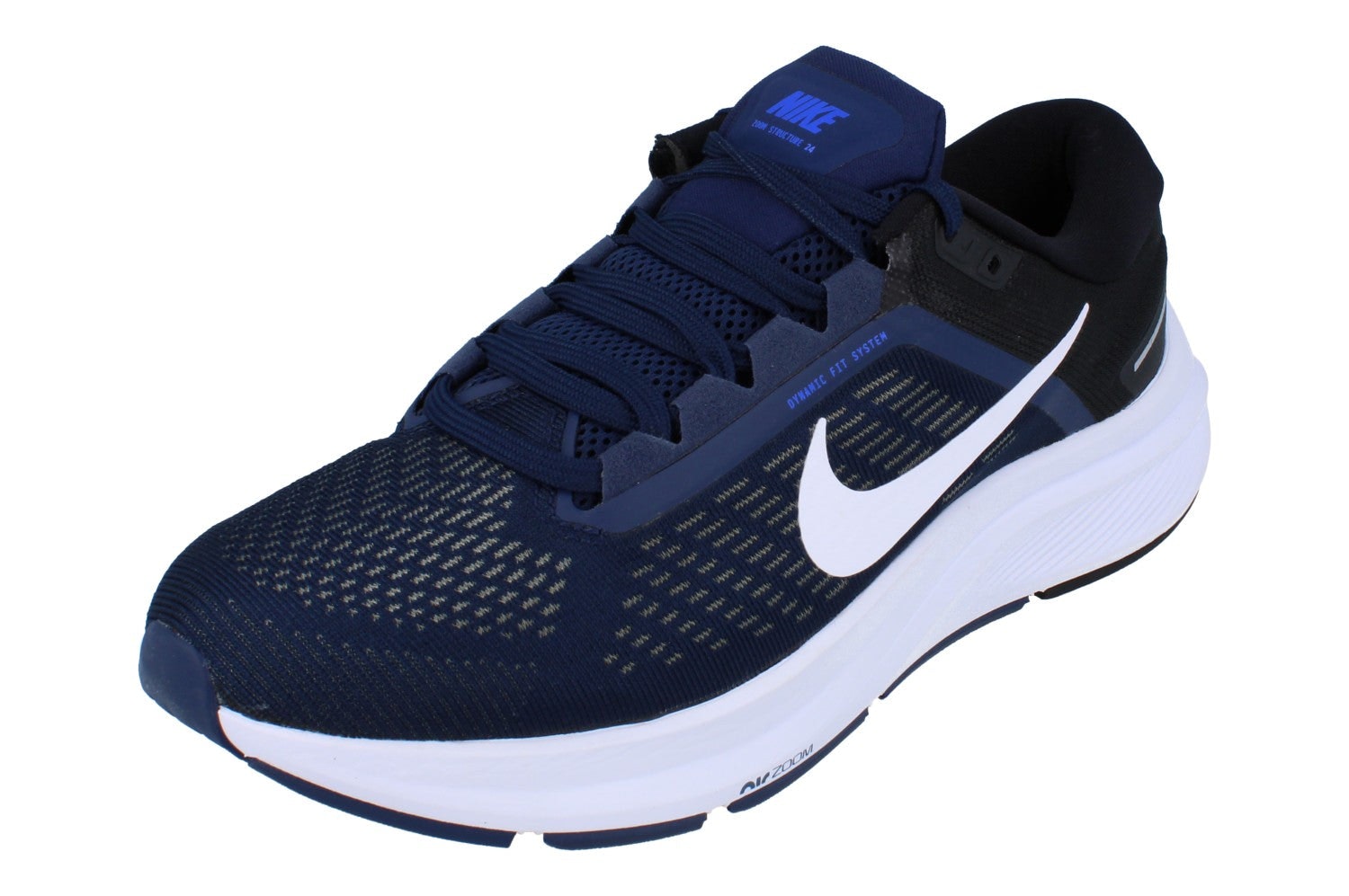 Nike Men's White/Black Air Zoom Structure 24 Da8535 402 - Uk 10.5 | Us 11.5 | Eu 45.5
