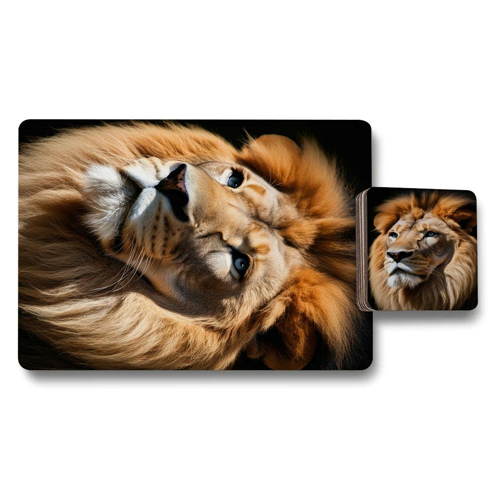 Rackhams Set Of 12 Placemat And Coaster Set With Designer Artwork And Wood Bottom