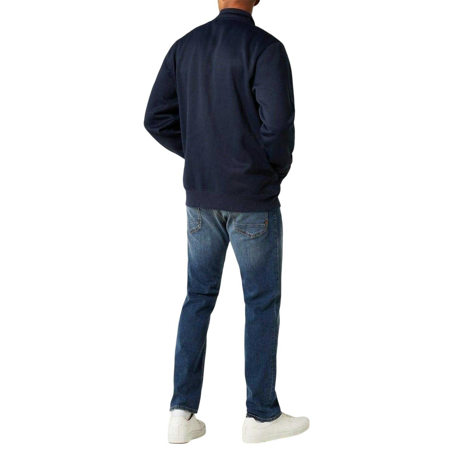 Slazenger Men's Logo Polycotton Full Zip Jacket - Navy - S - Navy - 65% Polyester/35% Cotton