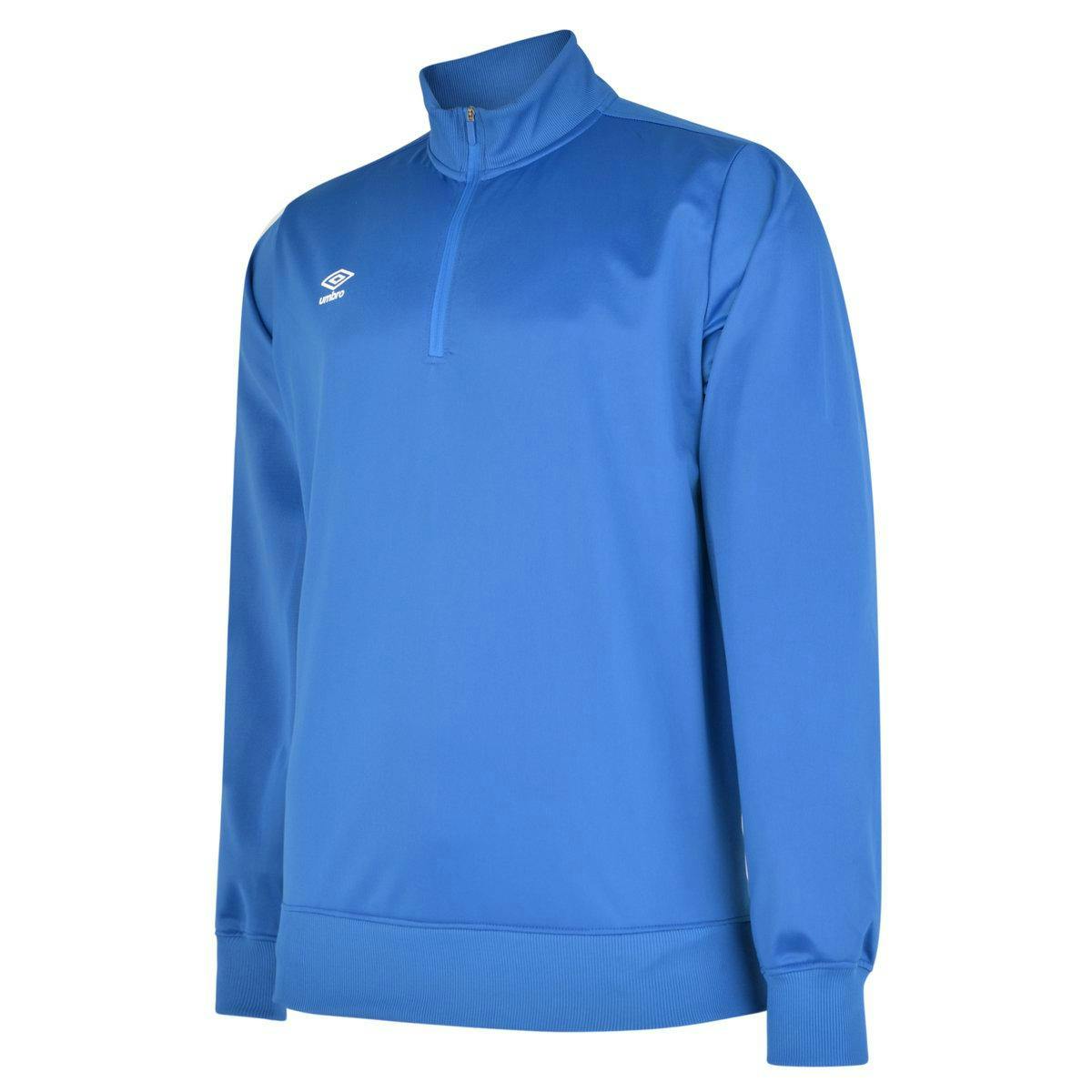 Umbro Men's Blue Club Essential Half Zip Sweatshirt - Royal - Xxl - Royal - 100% Polyester