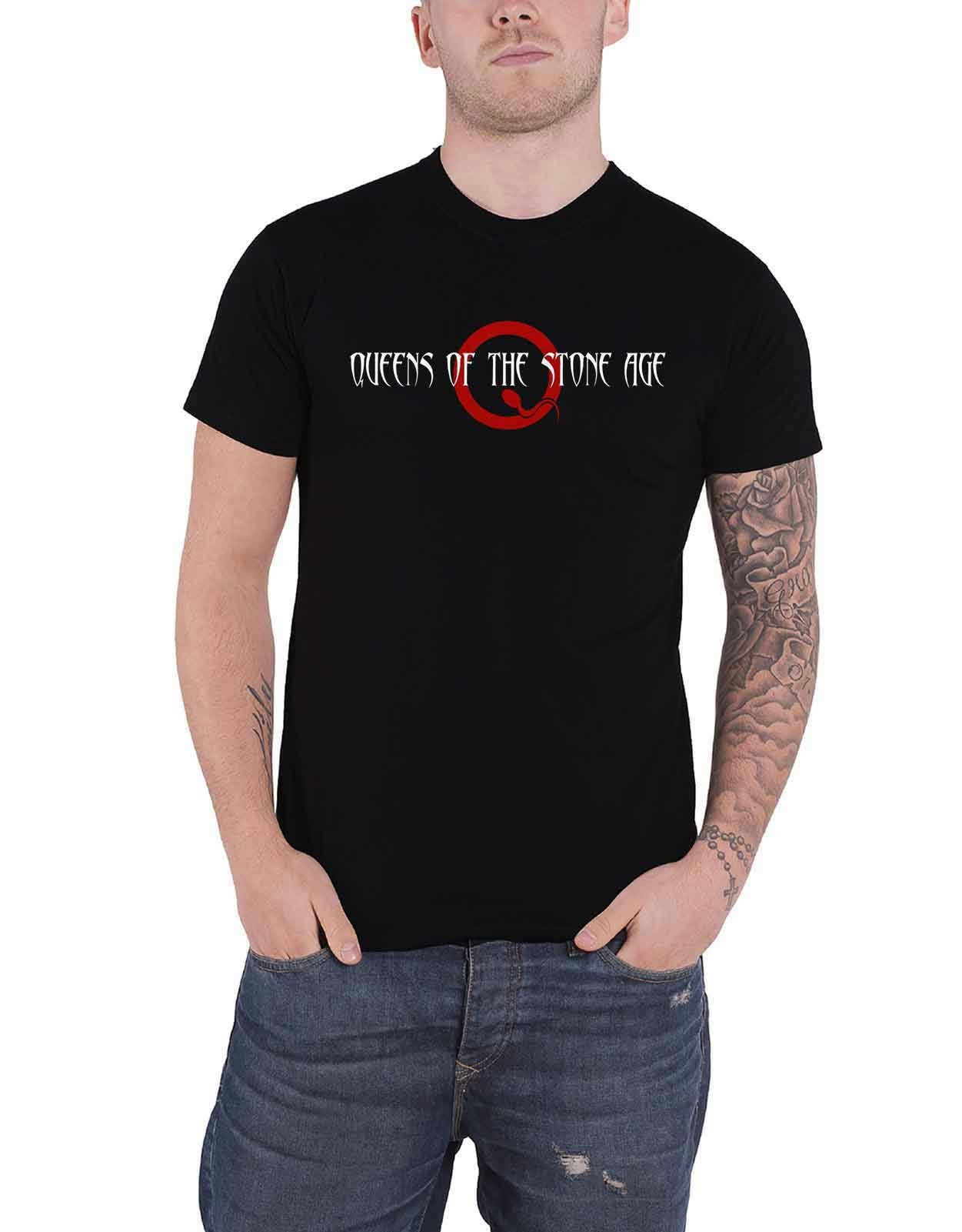 Paradiso Clothing Unisex Black Paradiso Queens Of The Stone Age Text Band Logo T Shirt - Xl
