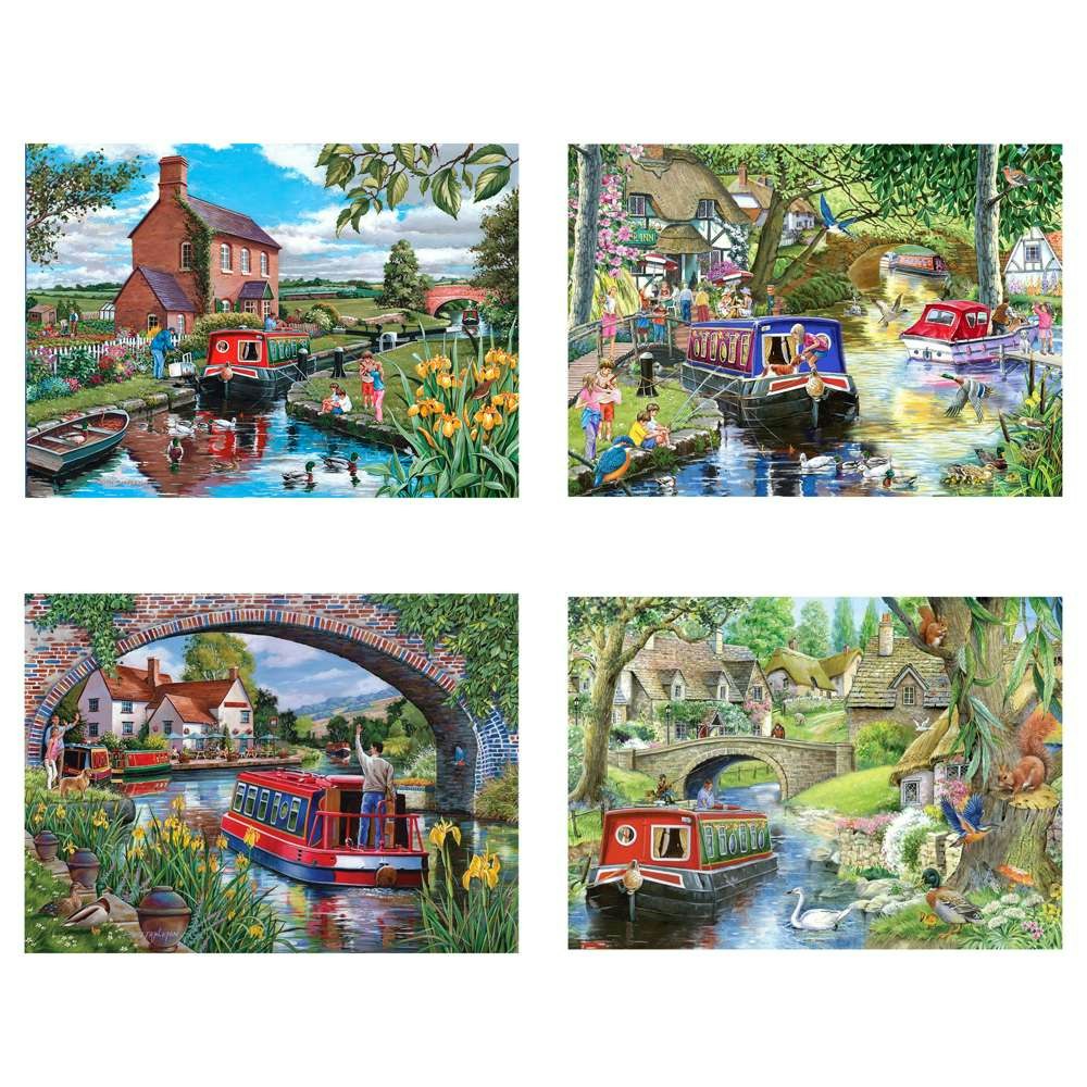 The House Of Puzzles Cruising The Canals - 4 X 500 Piece Jigsaw Puzzle