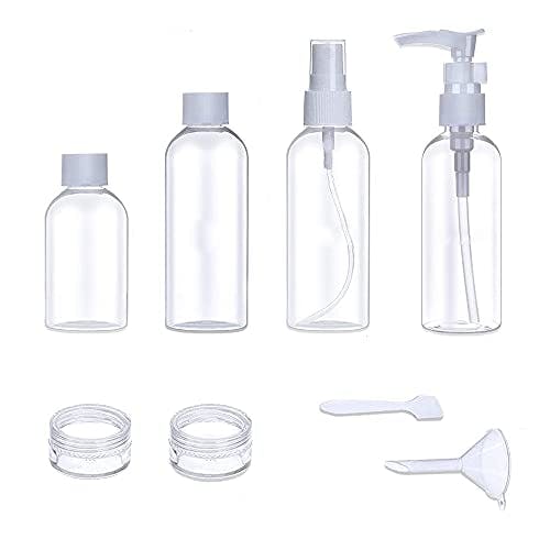 Kav Travel Cosmetic Bag And Bottles Set Air Travel Size Bottle Toiletries Liquid Containers For Liquids, Accessories, Cosmetic Products, Toiletries