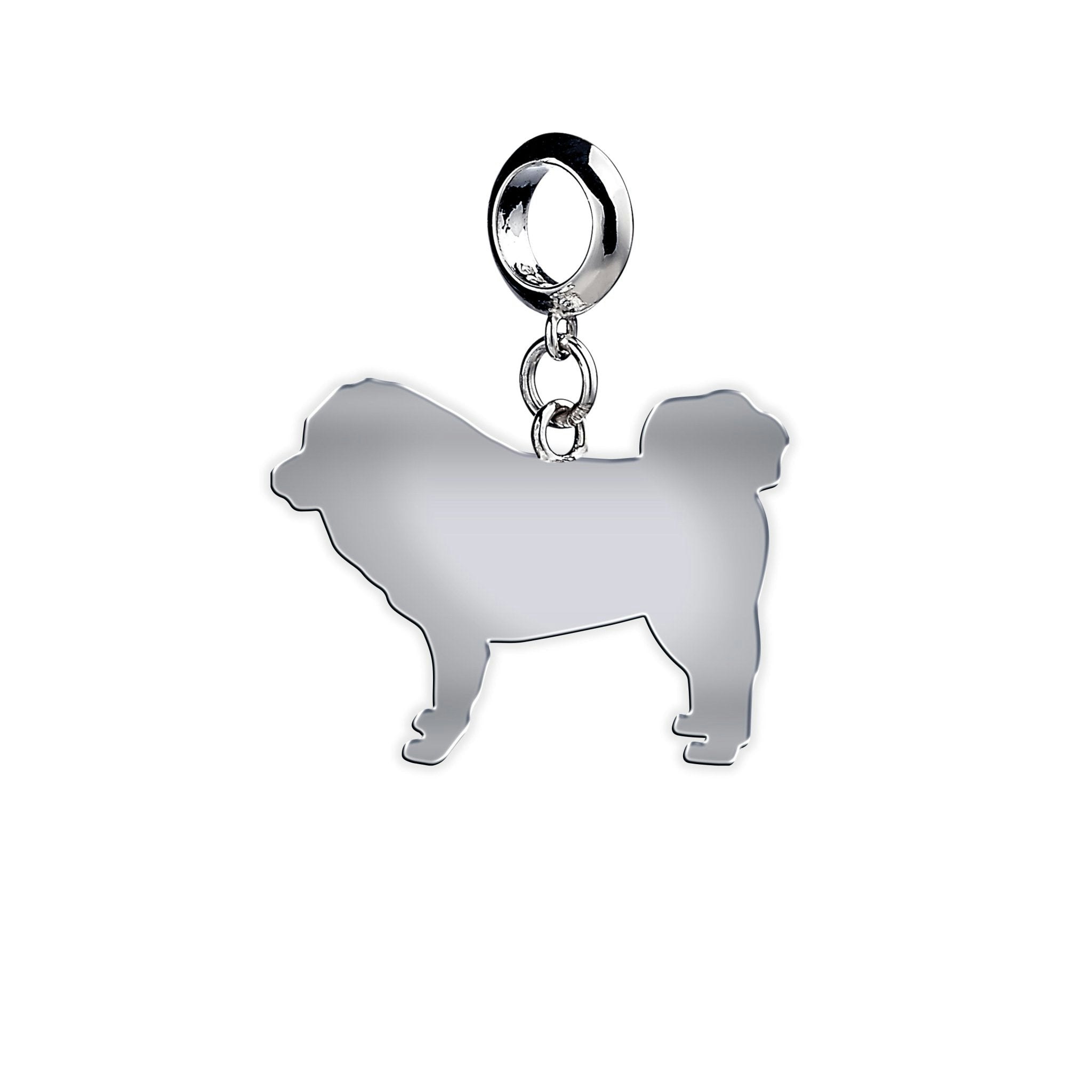 Mylee London Silver Tibetan Mastiff Silhouette Charm - No - Slider Charm