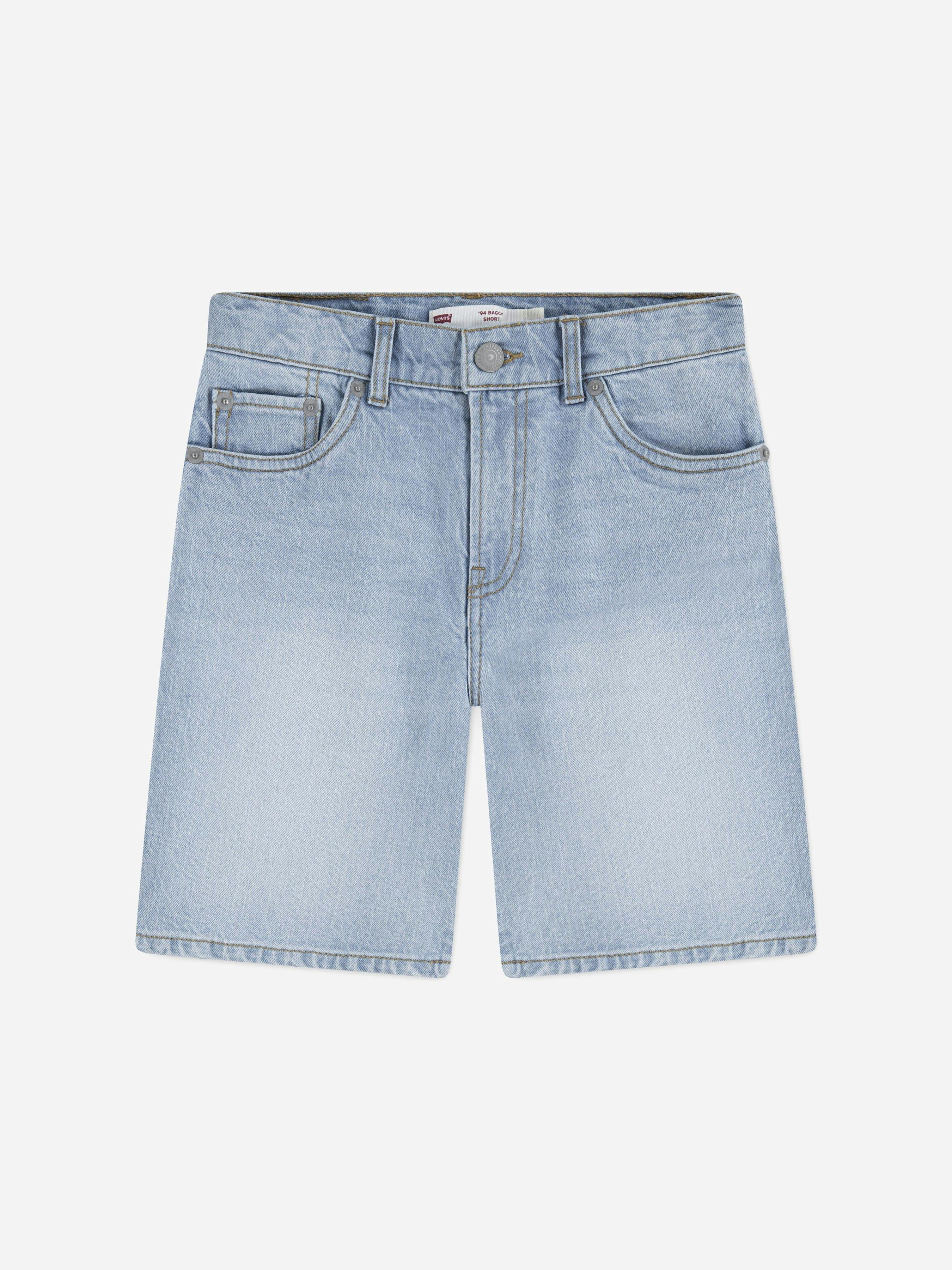 Levi's Kids Wear Girls Blue Levi's 94 Baggy Shorts In - 5 Yrs