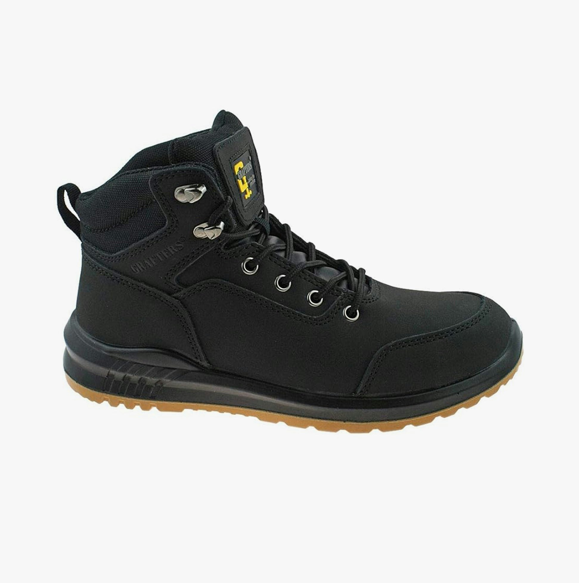 Grafters Unisex Black M513a Nubuck Steel Toe Boots - Uk 6.5
