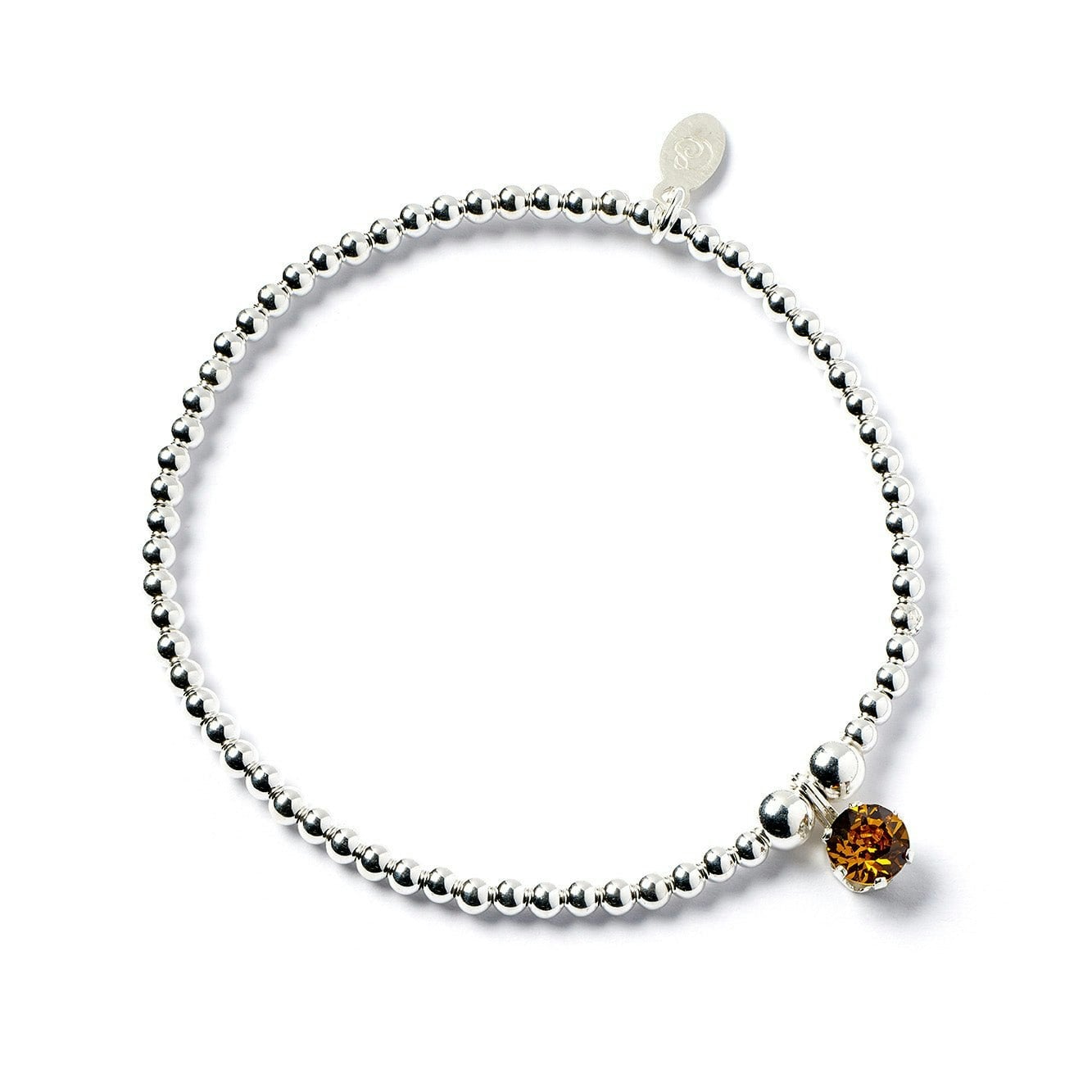 Mylee London Silver Sterling Birthstone Crystal Bracelet - Adult - November - November