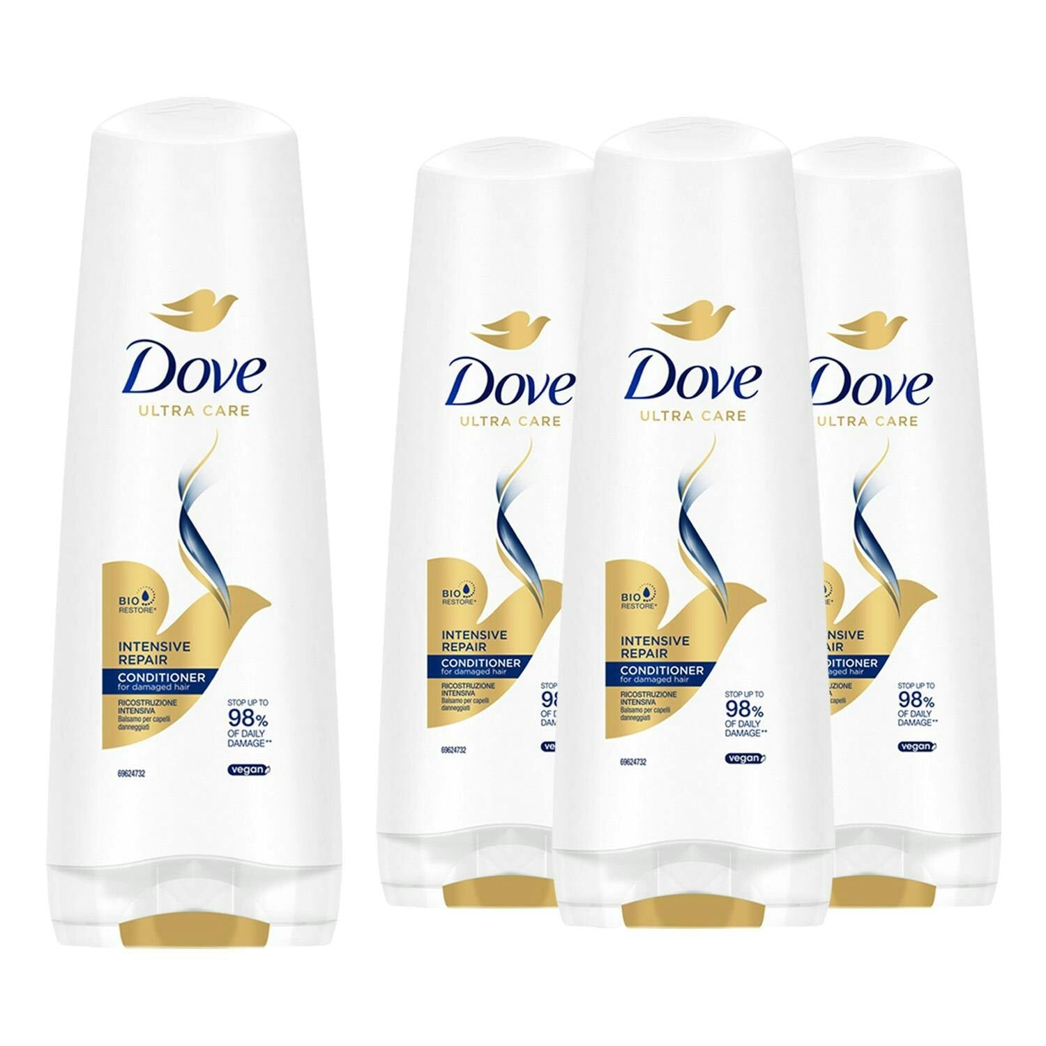Dove Ultra Care Conditioner - Intensive Repair 4X350 Ml, Bio Restore Technology
